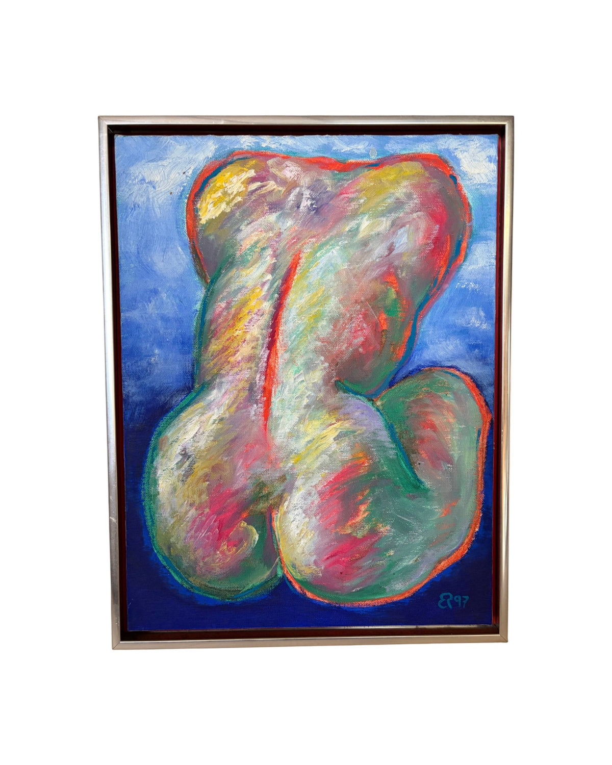 Elizabeth Romhild – Nude Woman (Front and Back), - Pair of Paintings [33 x 44cm]
