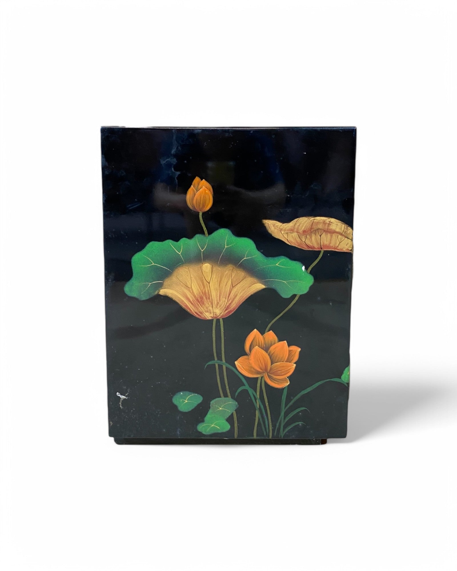 Lotus Flower Laquered Storage Box