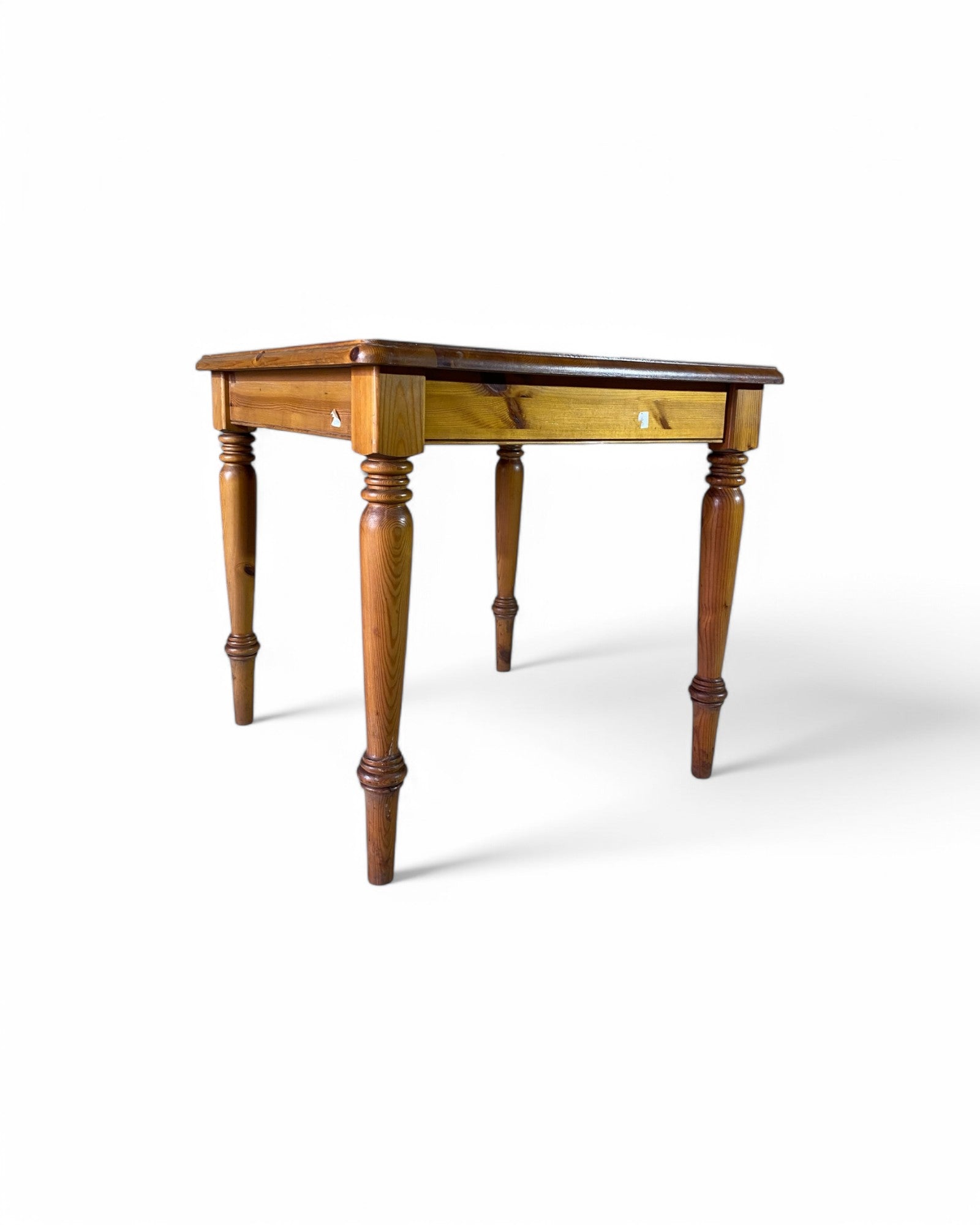 Vintage Square Light Wooden Spindled Leg Coffee Table