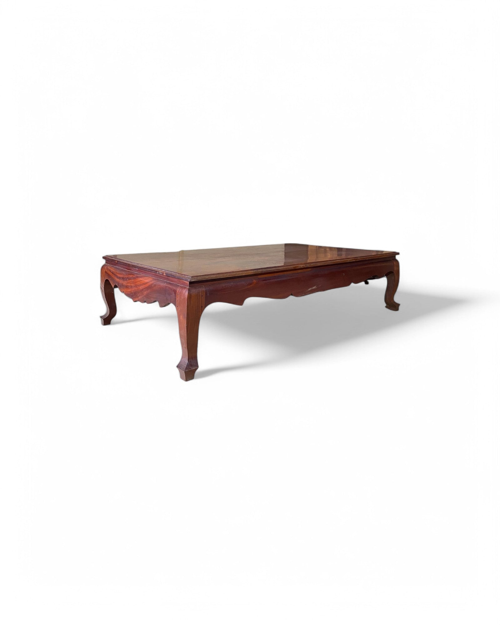 Extra Large Low Thai Carved Teak Coffee Table