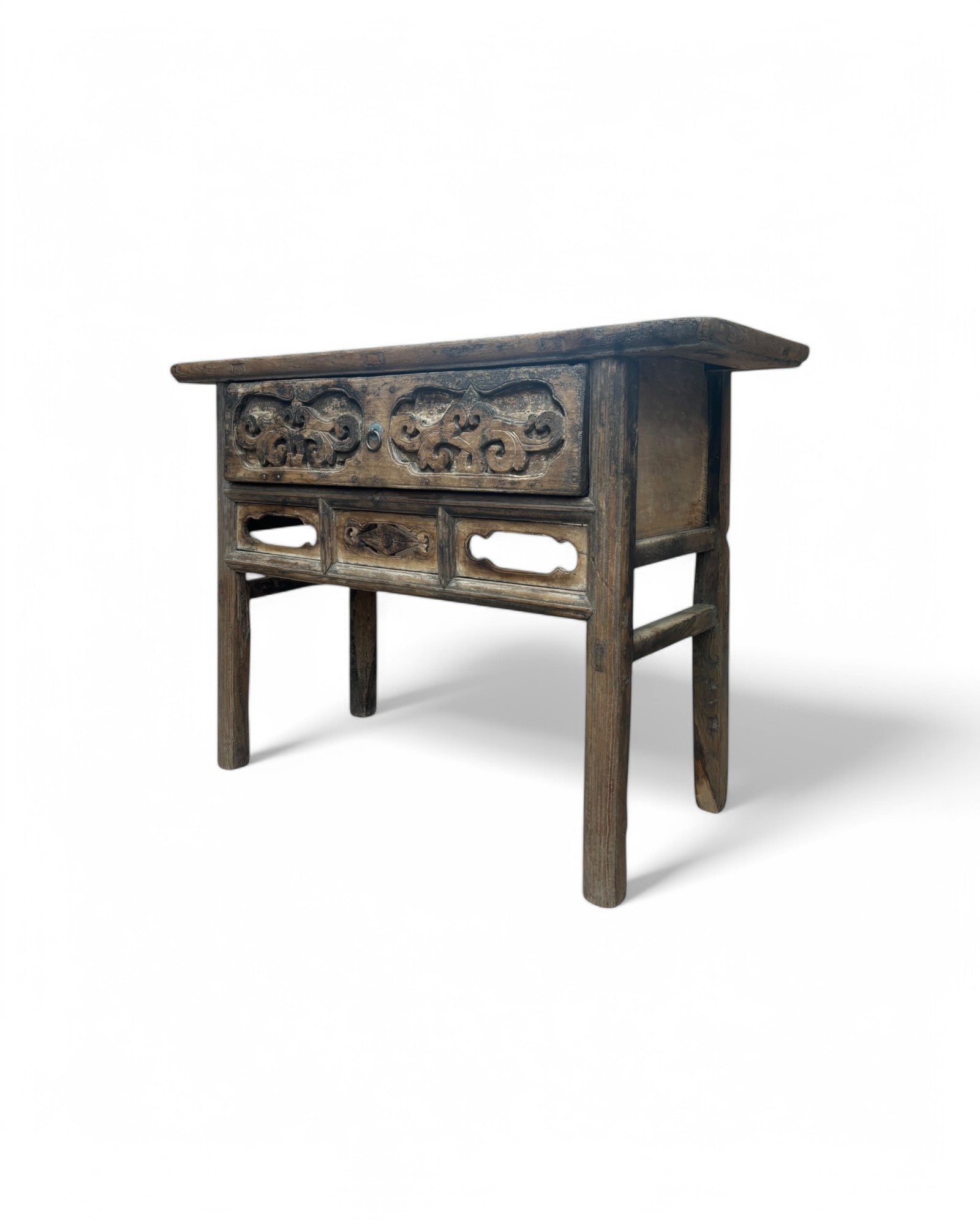 Antique Indo-Chinese Carved Teak Console