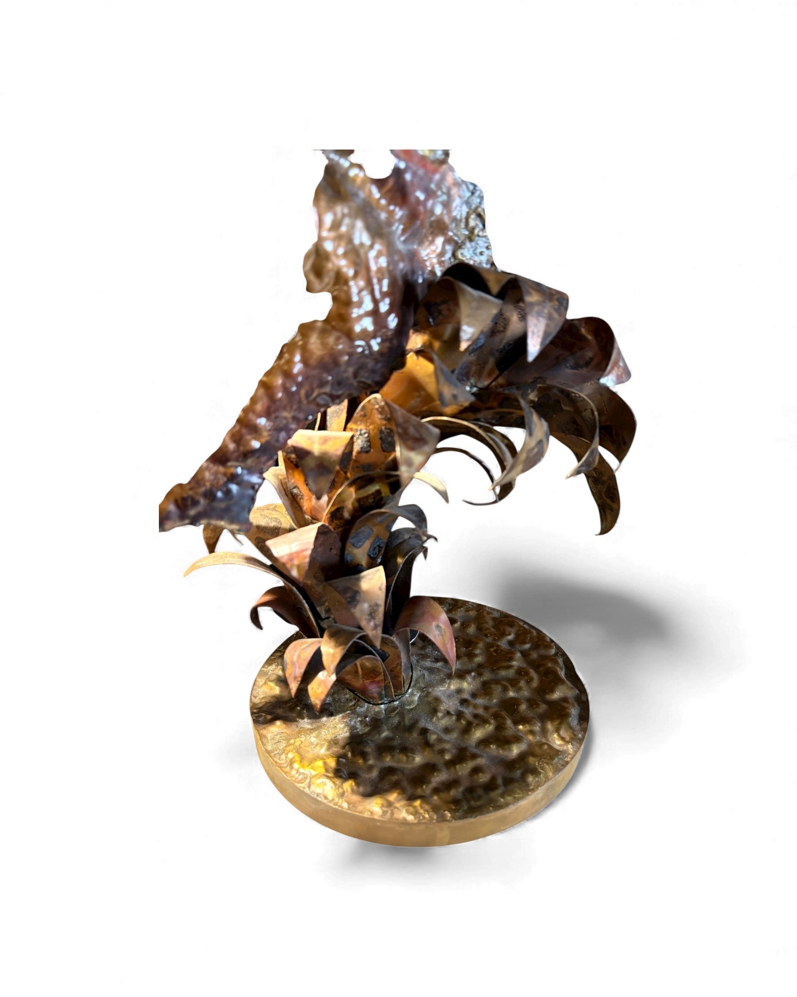 Irredescent Handcrafted Metal Fish Lamp Surround Living - 9