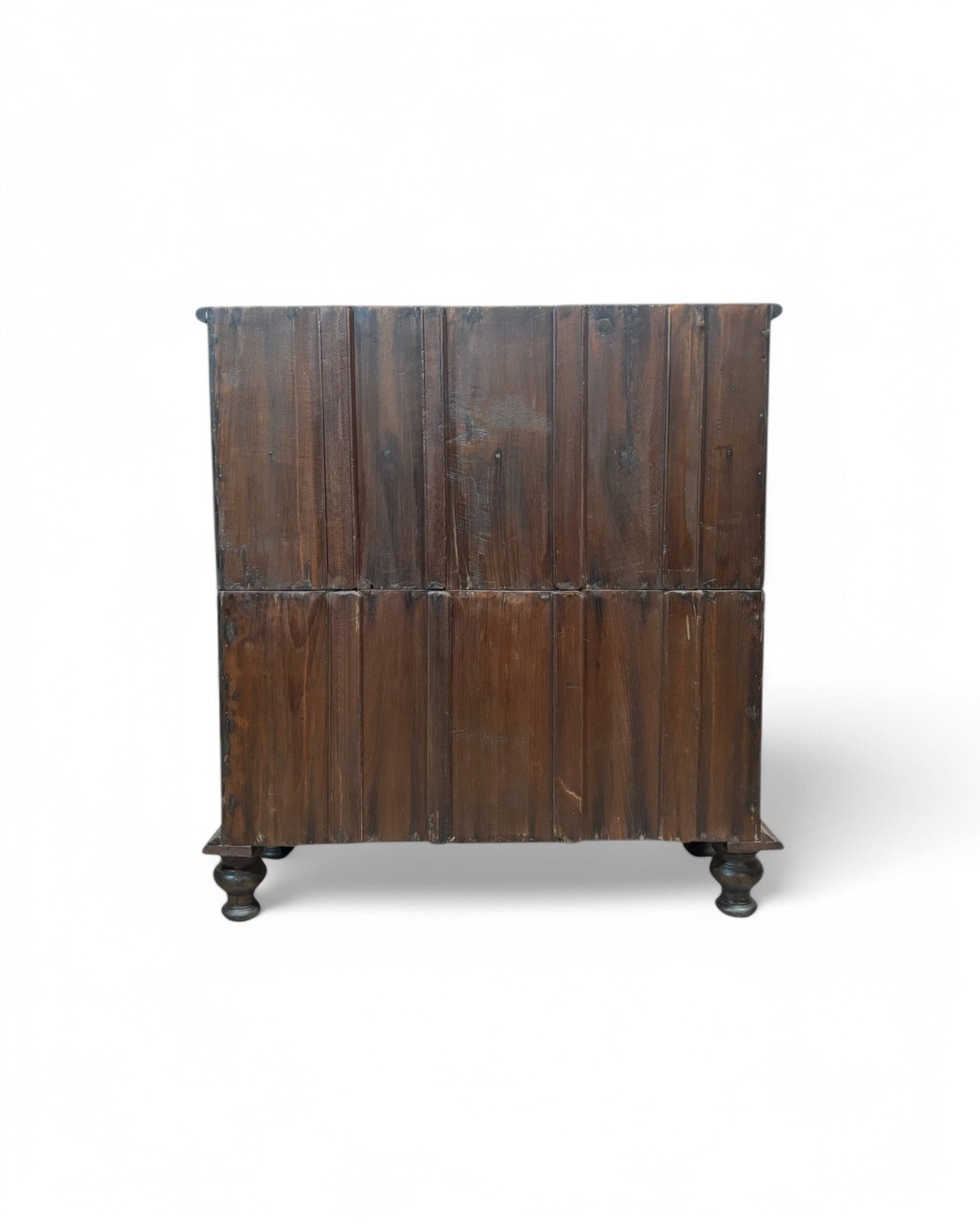 British Colonial Teak Shining Pattern Chest of Drawers