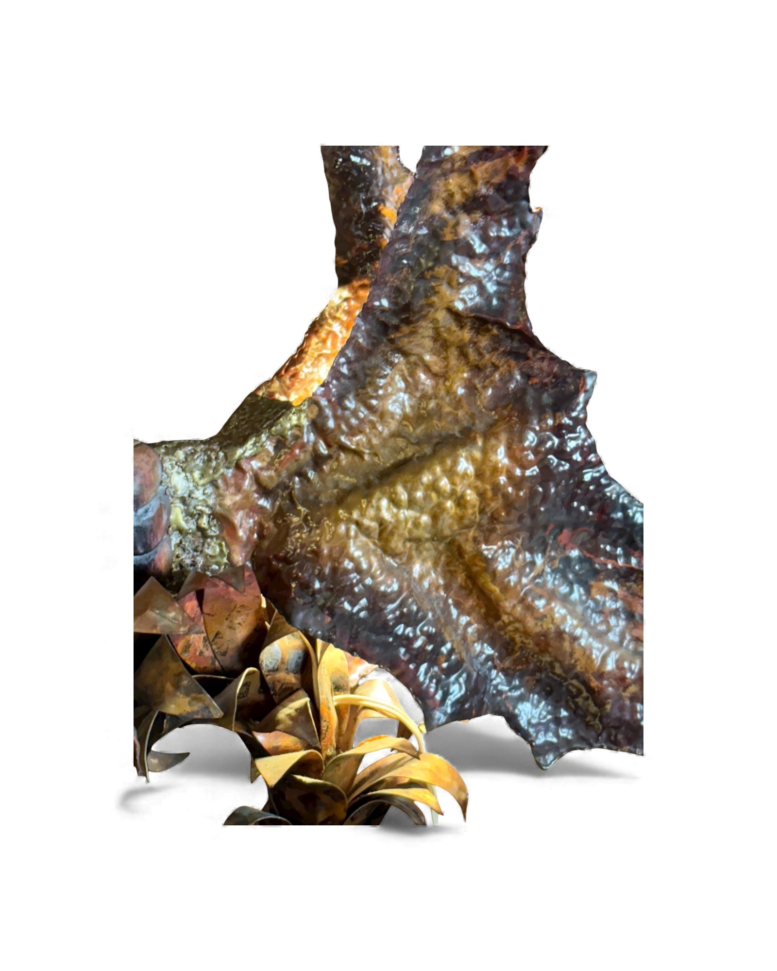 Irredescent Handcrafted Metal Fish Lamp Surround Living - 12