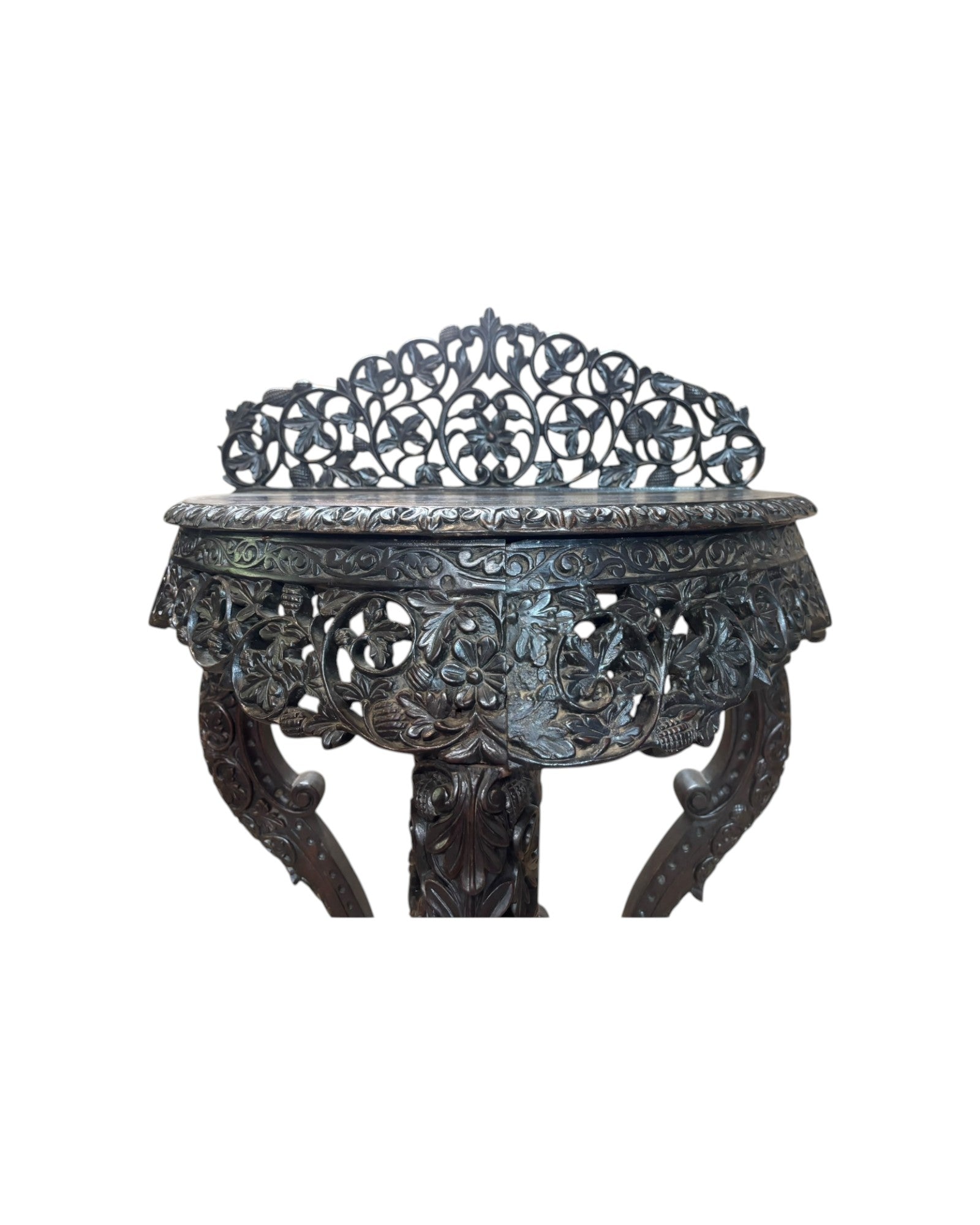 Royal Anglo-Indian Rosewood Carved Consoles - Set of 2