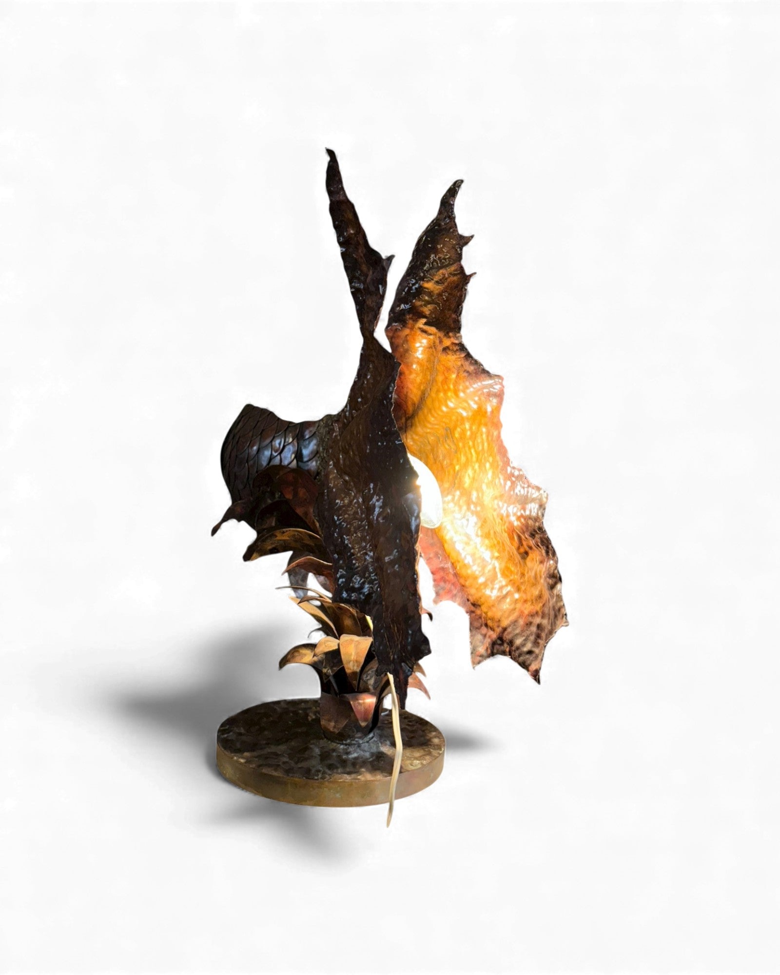 Irredescent Handcrafted Metal Fish Lamp Surround Living - 23