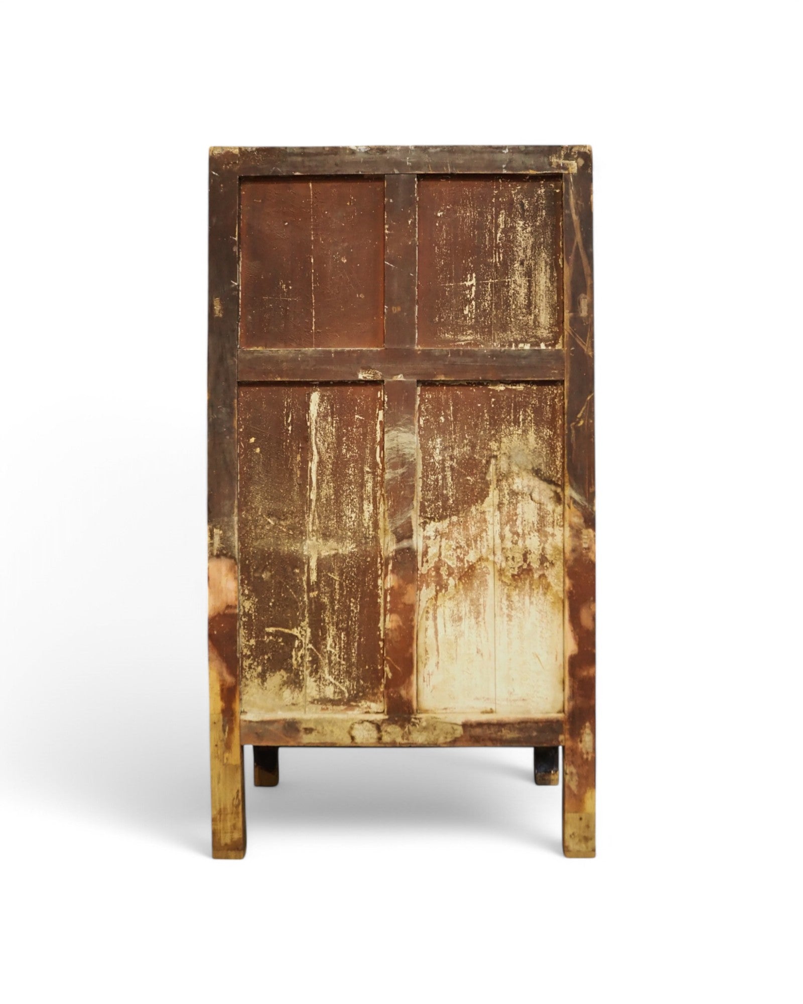 Mid-Qing Dynasty Antique Black Elm Chinese Clothing Cabinet