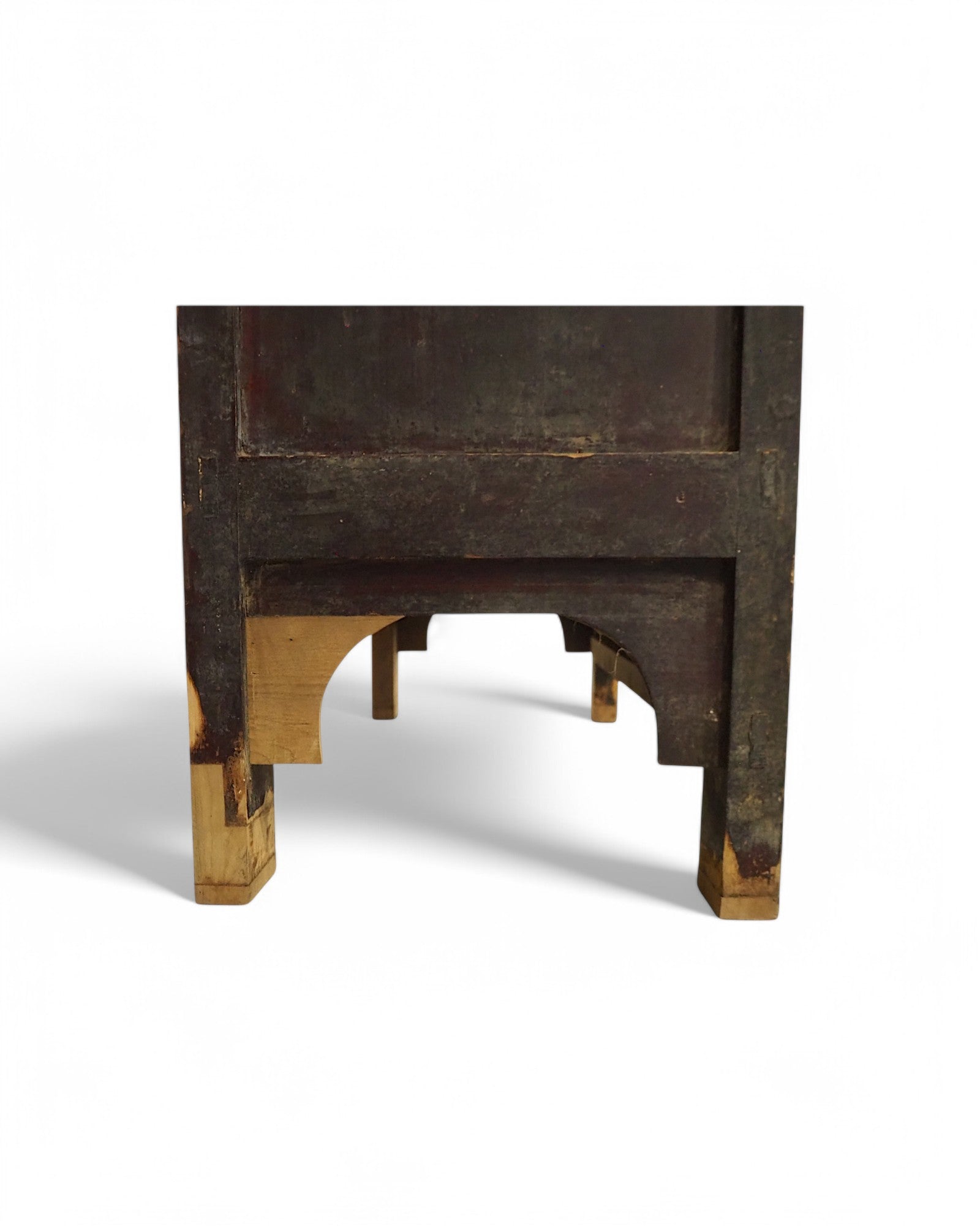 Mid-Qing Dynasty Antique Black Elm Chinese Clothing Cabinet