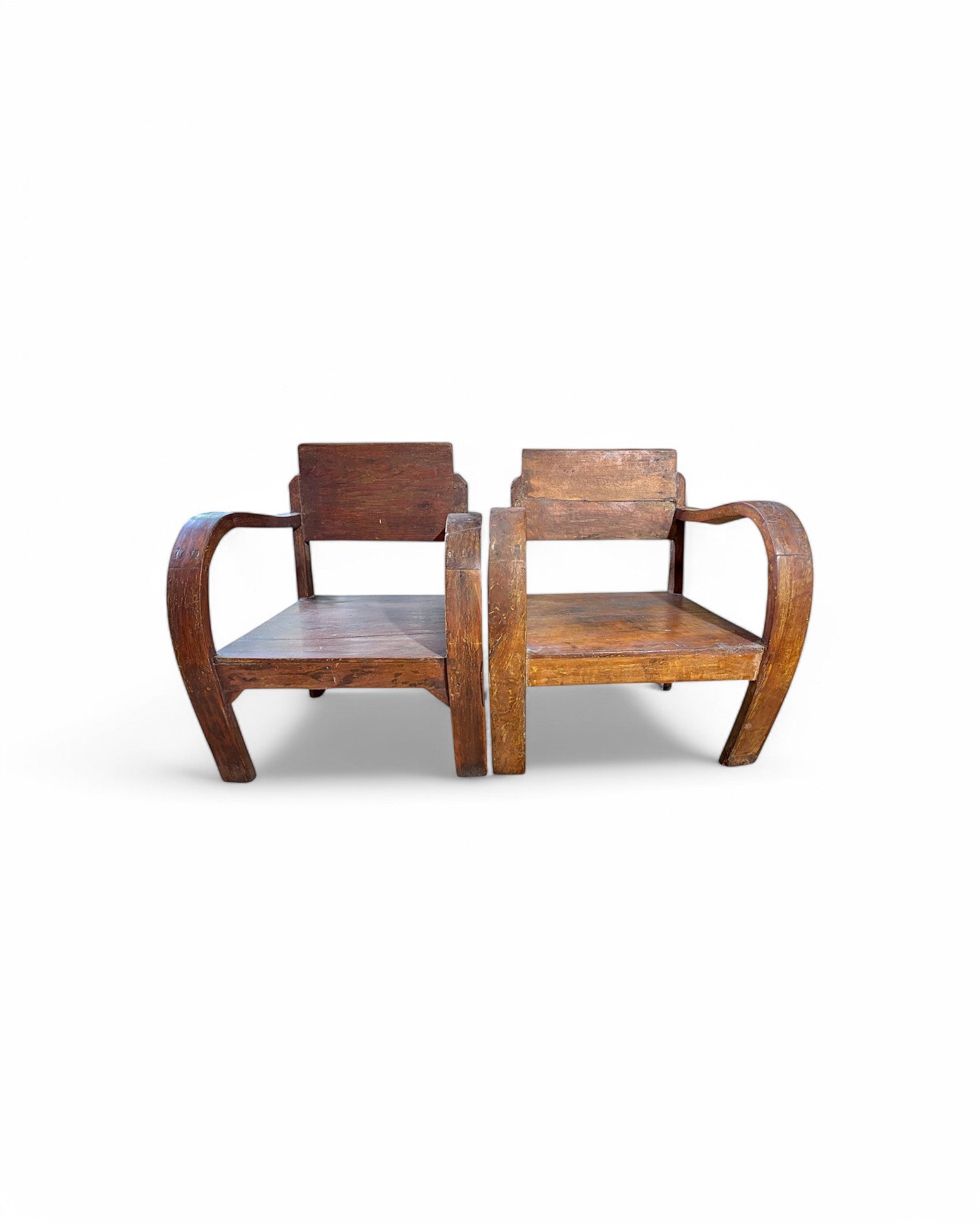 Sukhothai Wood Thai Antique Chairs - Set of 2