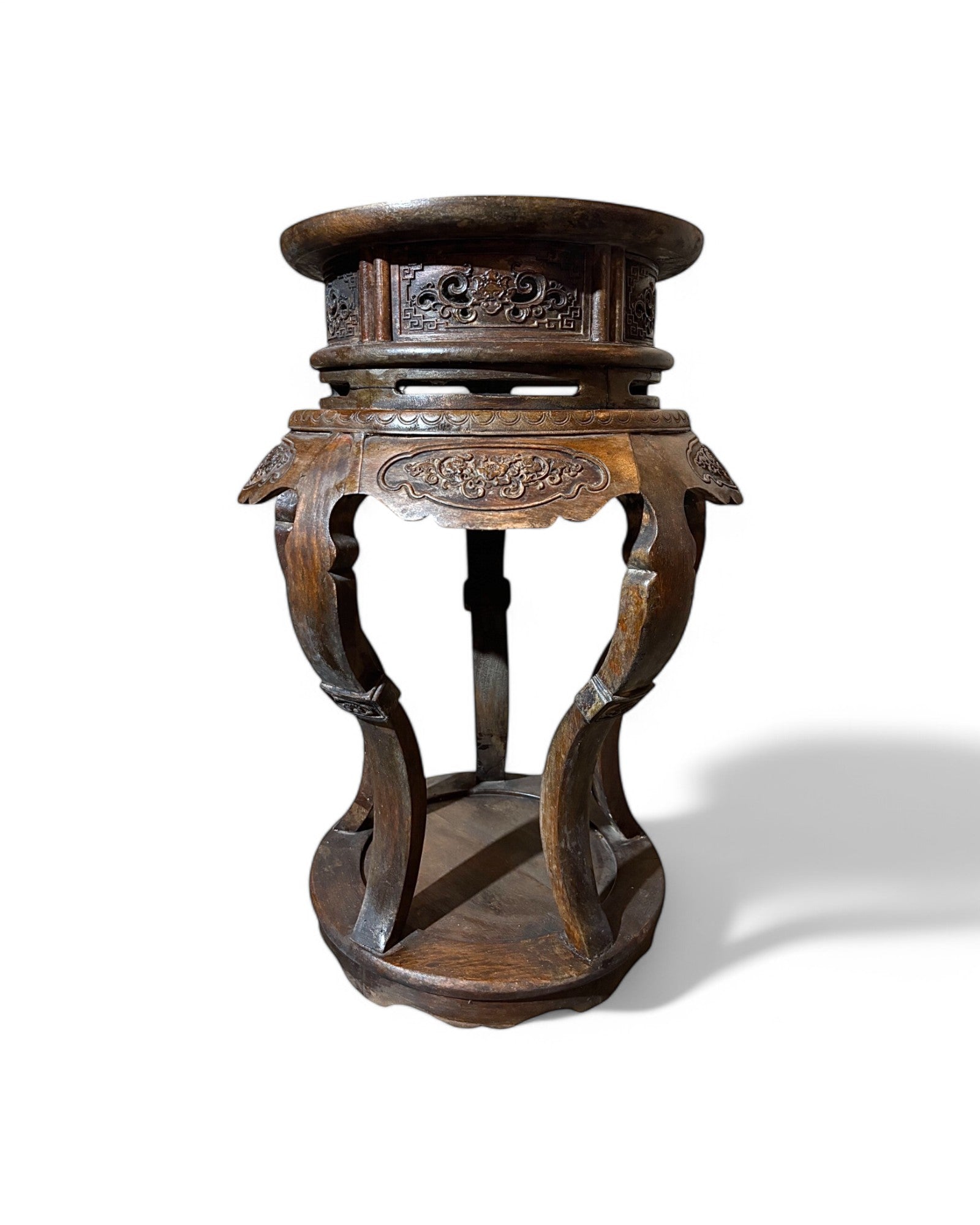 Sino-Chinese Carved Pedestal Stand