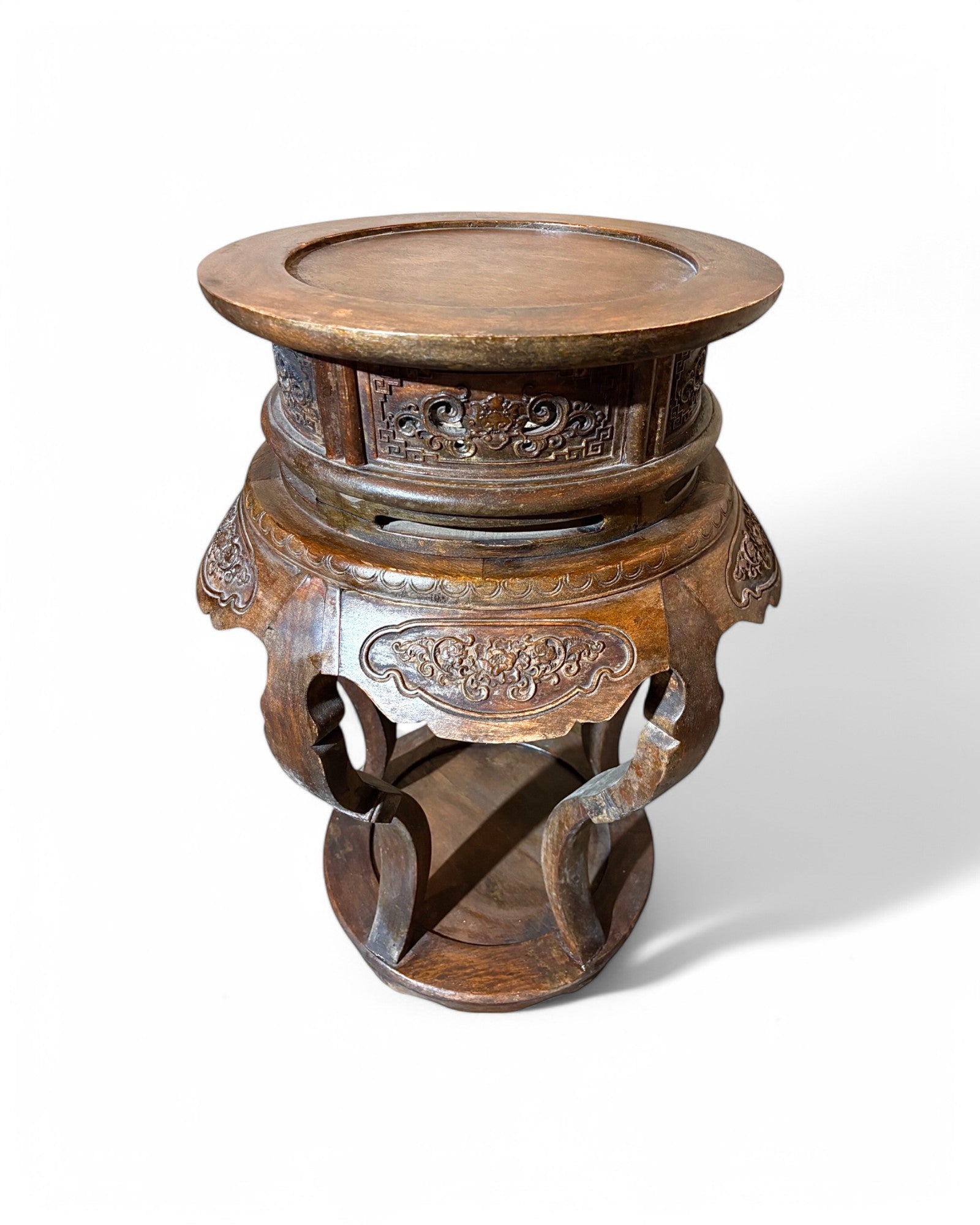 Sino-Chinese Carved Pedestal Stand
