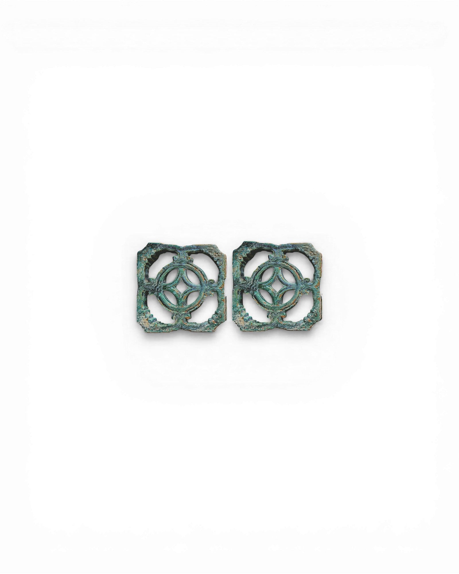 Chinese Ceramic Lattice Window Insert, c. 1870s