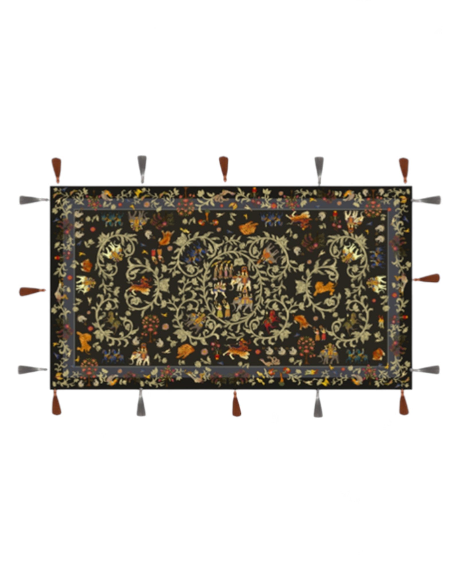 Fleece Throw with Thai Fairy Tales Print – Elephant & Tiger