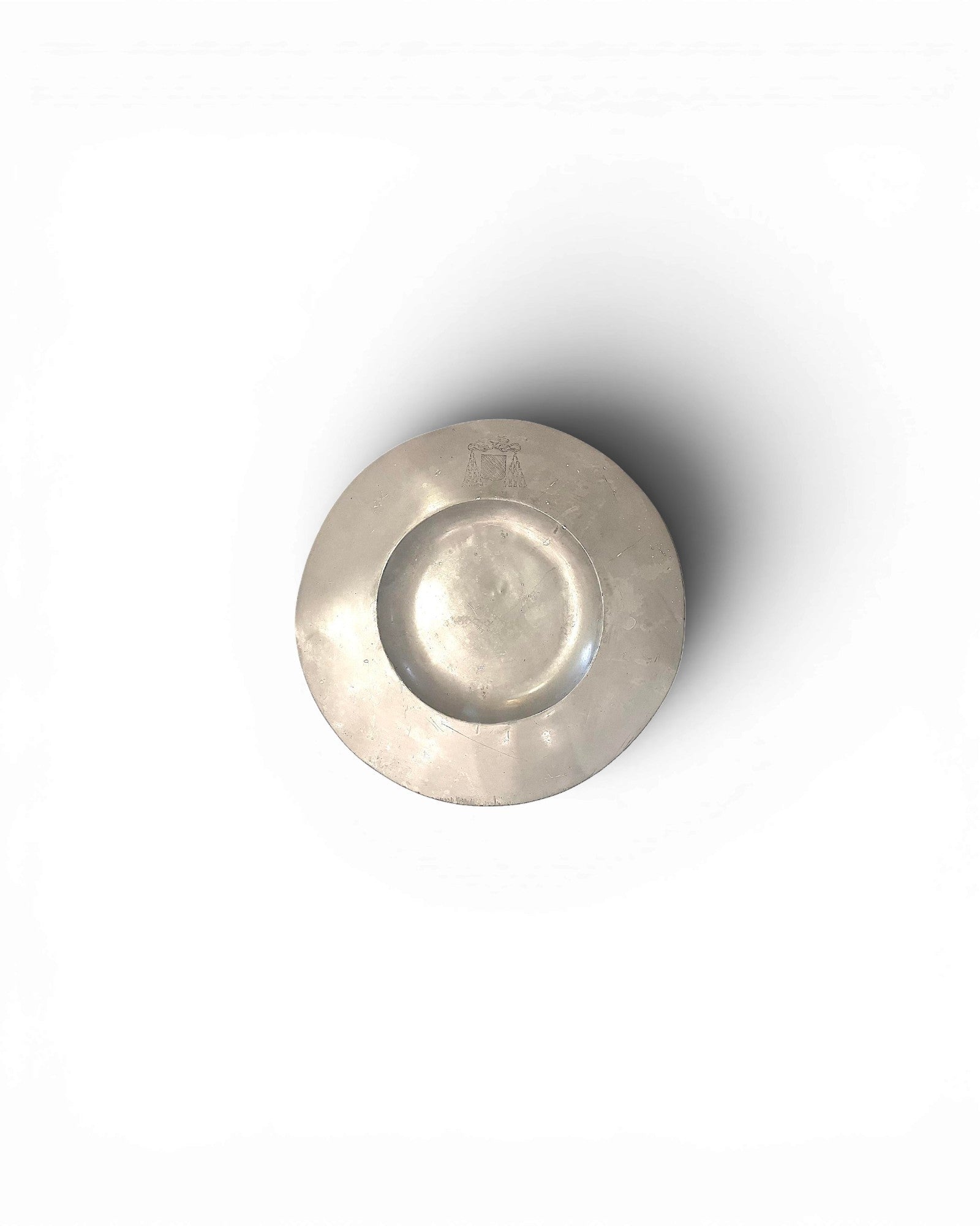 Large Pewter Charger Tray, England, 19th Century (38cm) - B&P London Makers Mark