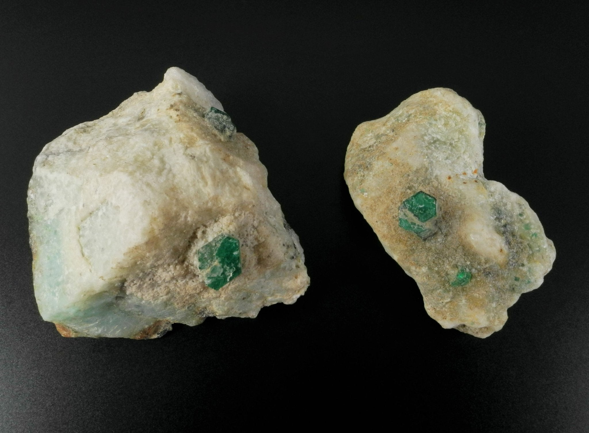 Pair of Emerald Crystal Specimens - Surround Living - 5