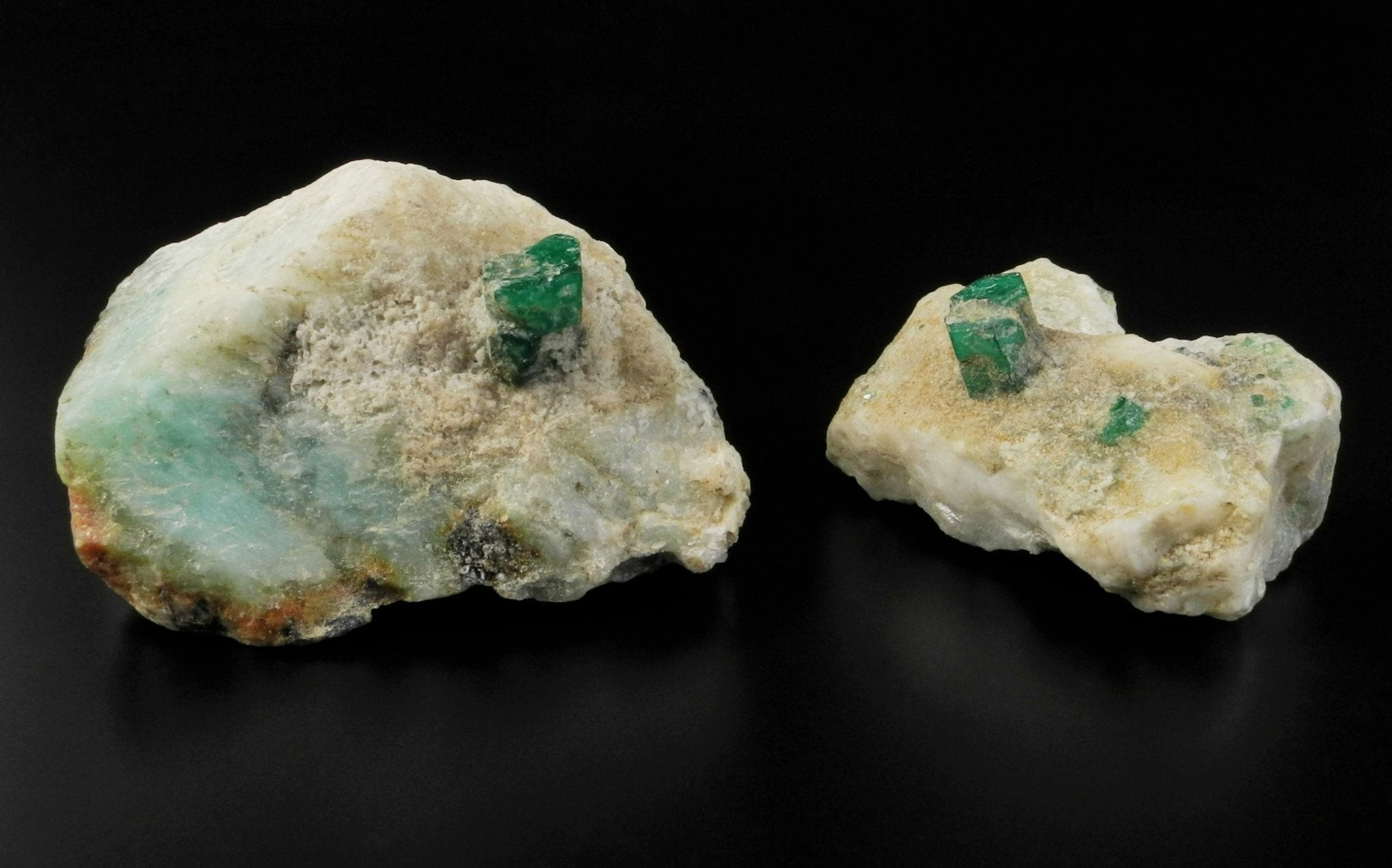 Pair of Emerald Crystal Specimens - Surround Living - 6