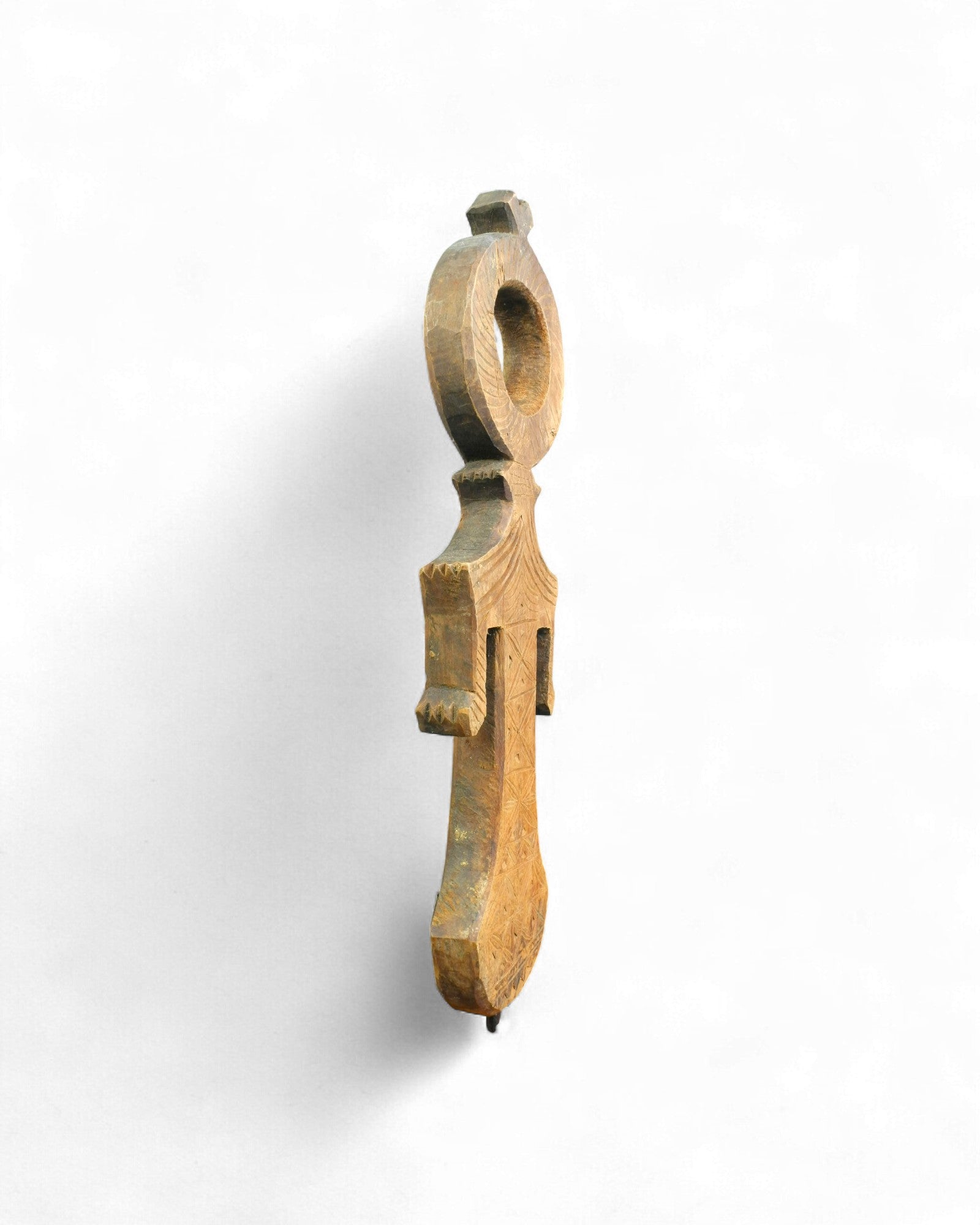 Human-Shaped Wooden Churn Handle (Swat Valley)