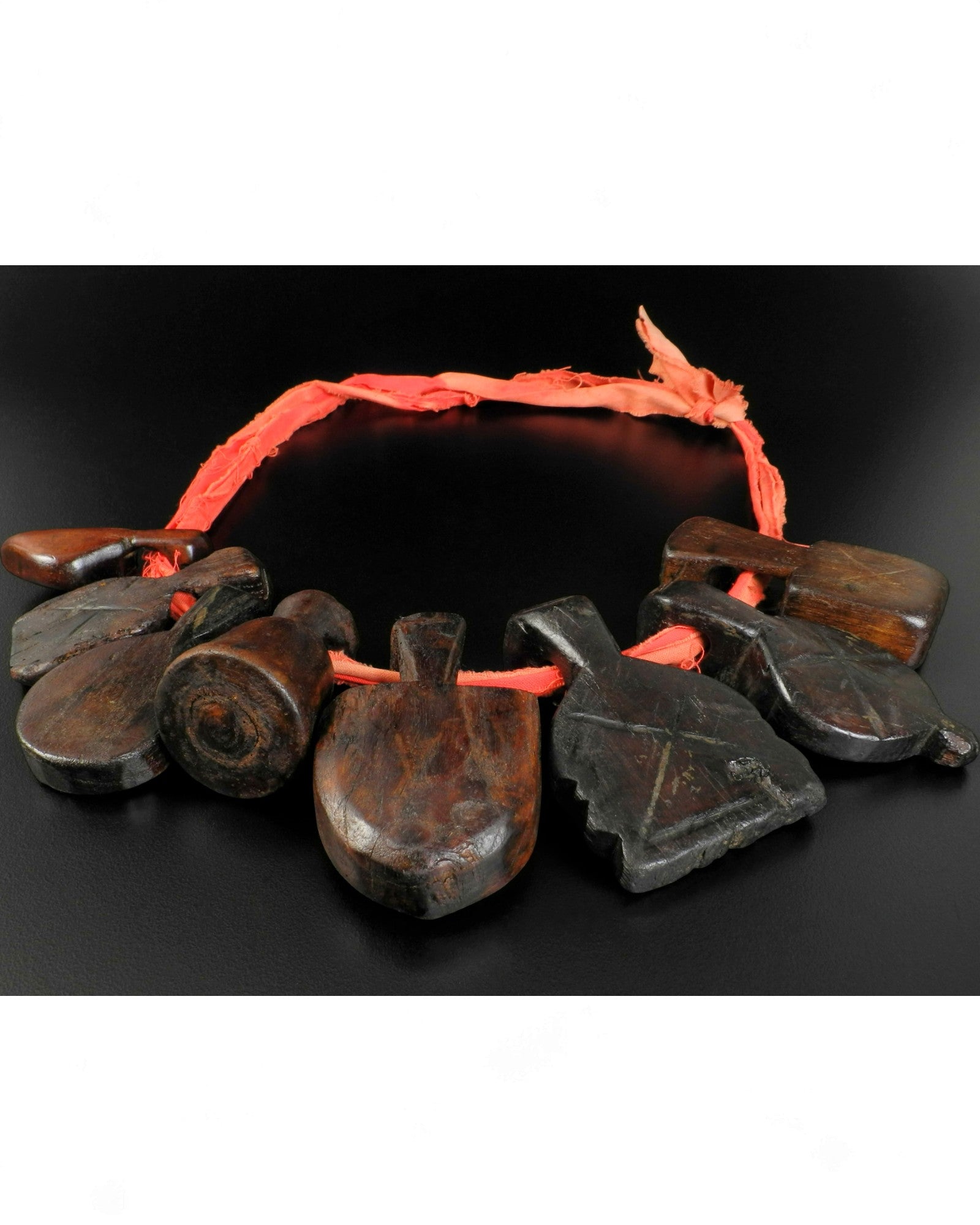 Necklace with Wooden Protective Amulets