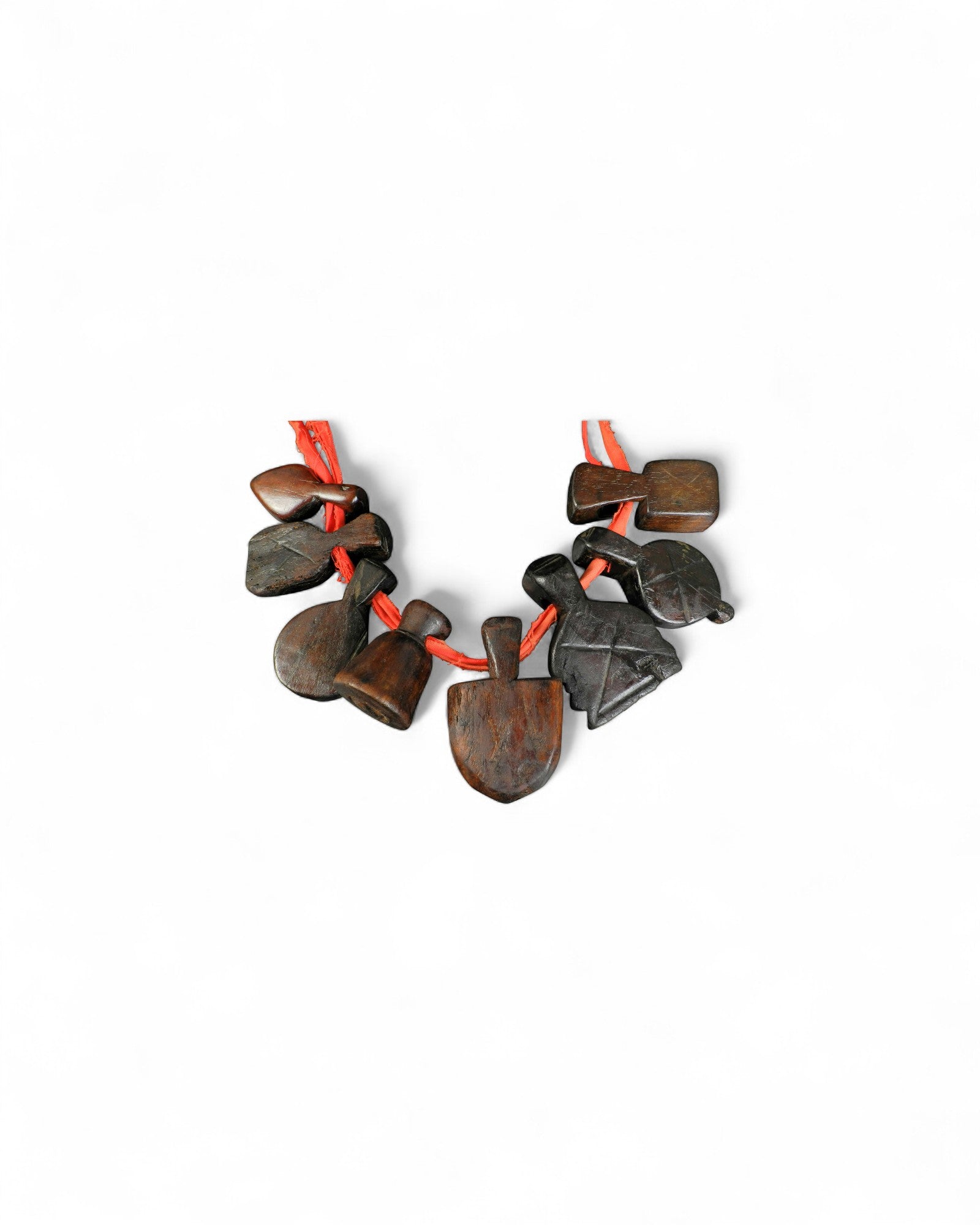 Necklace with Wooden Protective Amulets