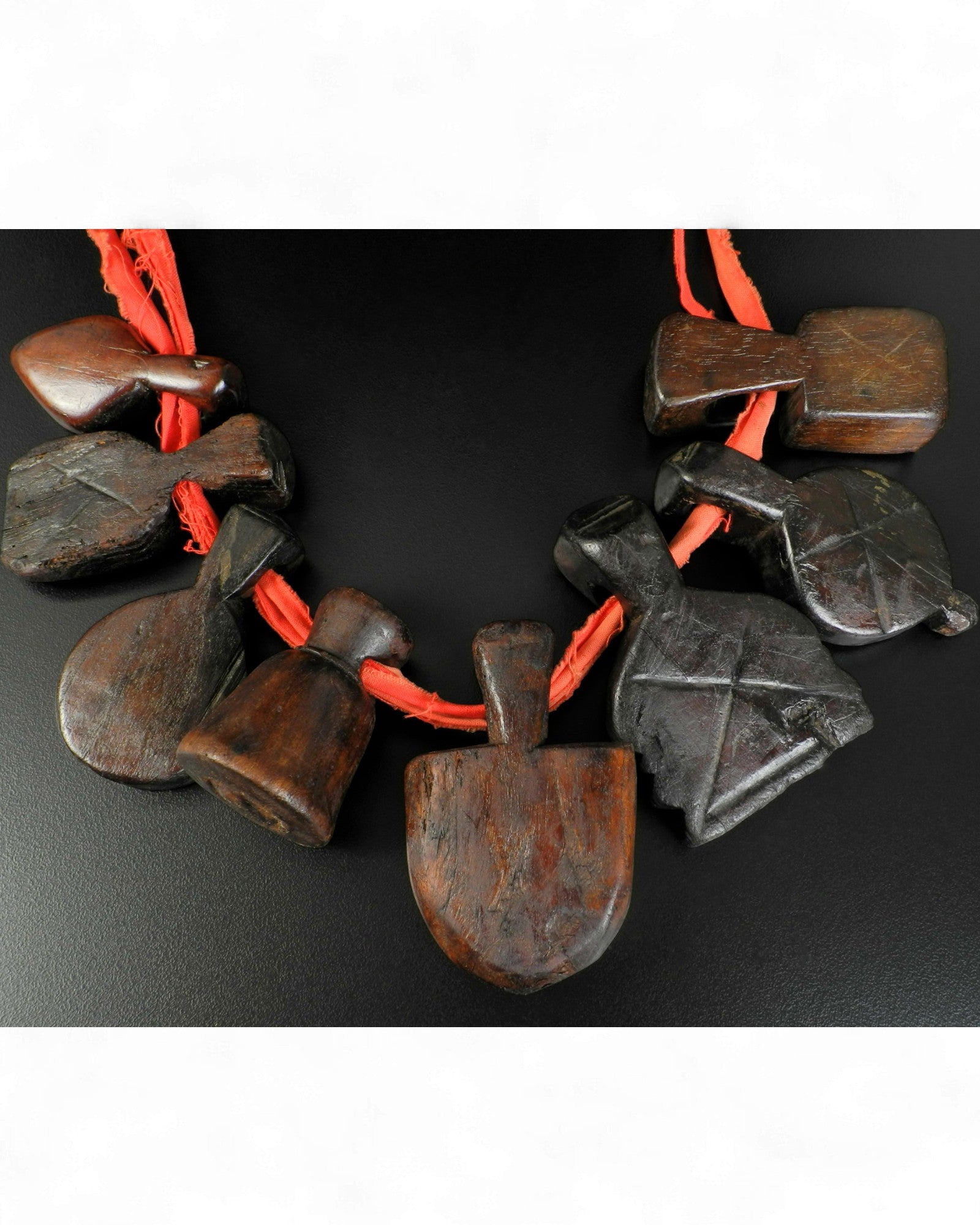 Necklace with Wooden Protective Amulets