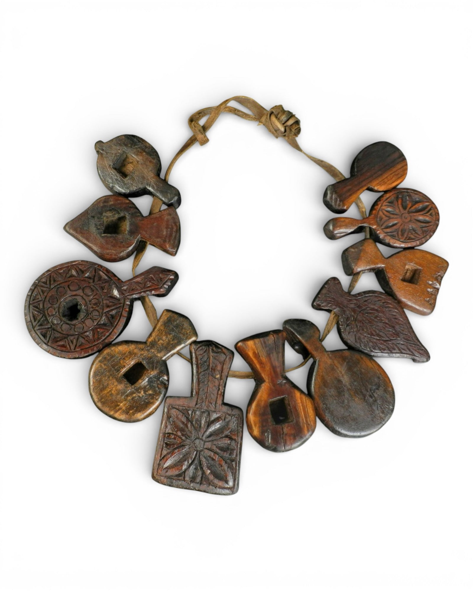 Antique Wooden Amulet Necklace - Surround Living - 4