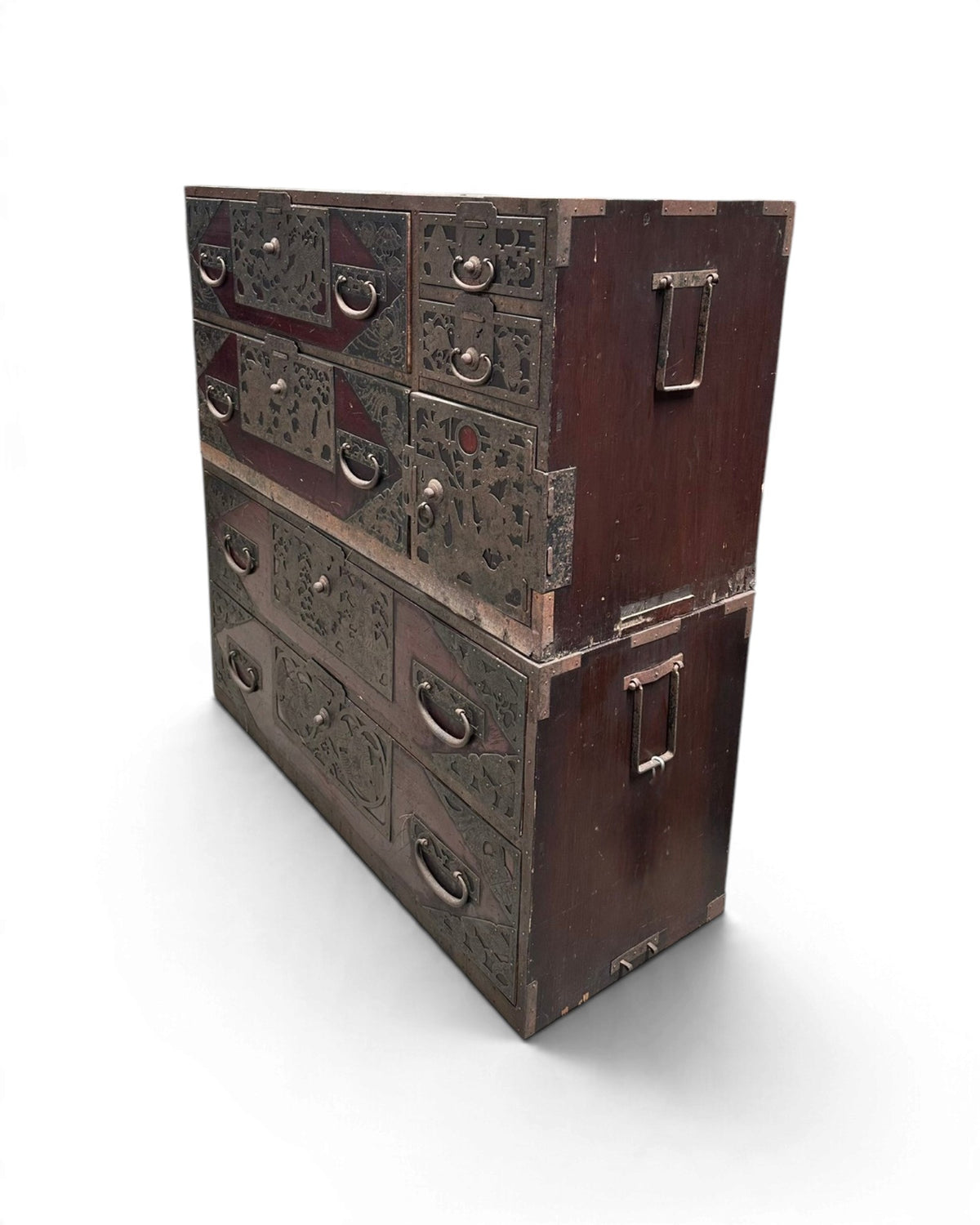 Rare Japanese Sado Island Isho Tansu with Original Iron Hardware