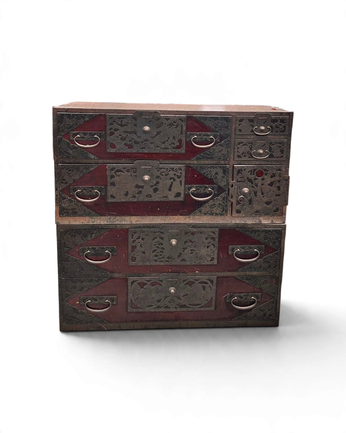 Rare Japanese Sado Island Isho Tansu with Original Iron Hardware