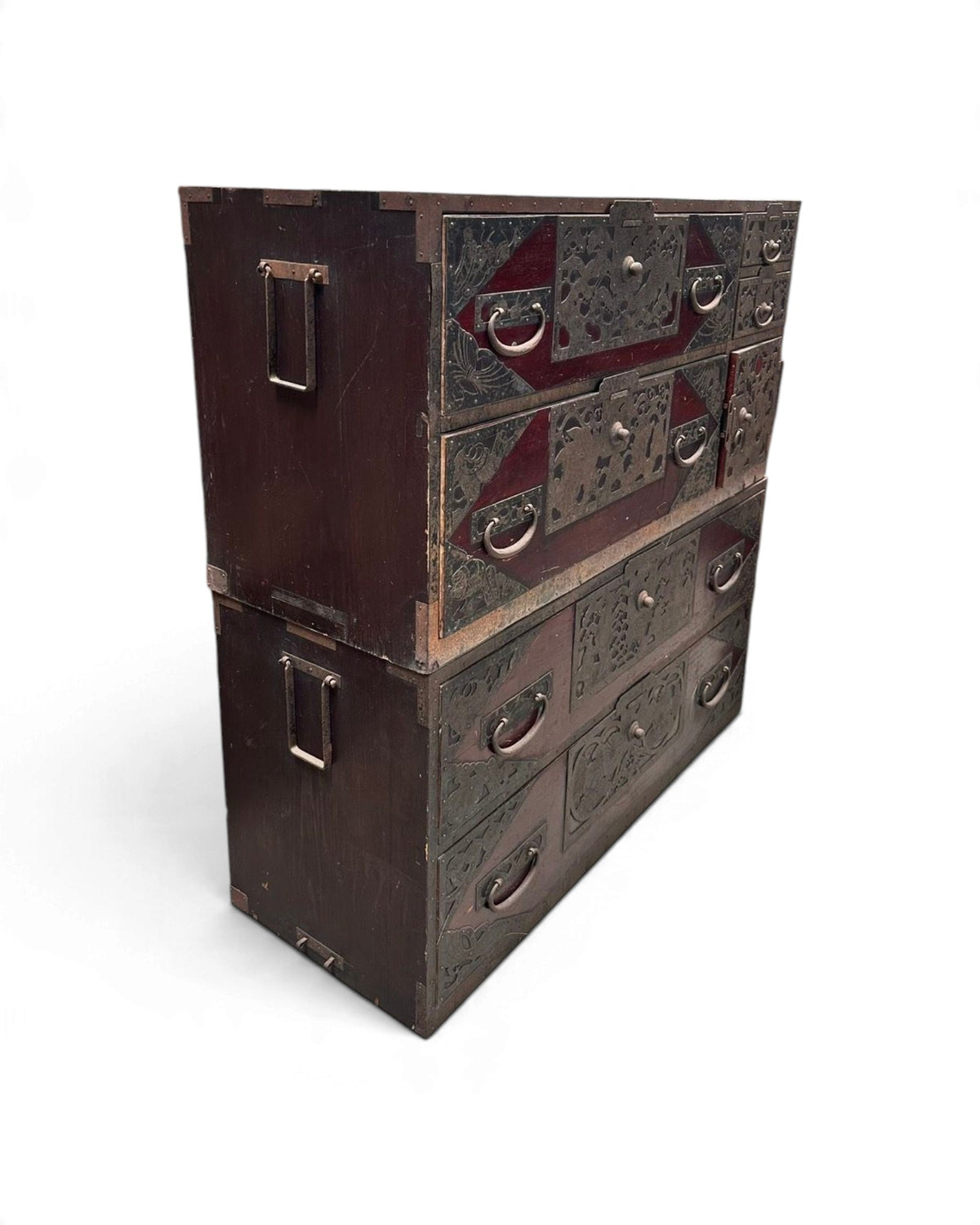 Rare Japanese Sado Island Isho Tansu with Original Iron Hardware