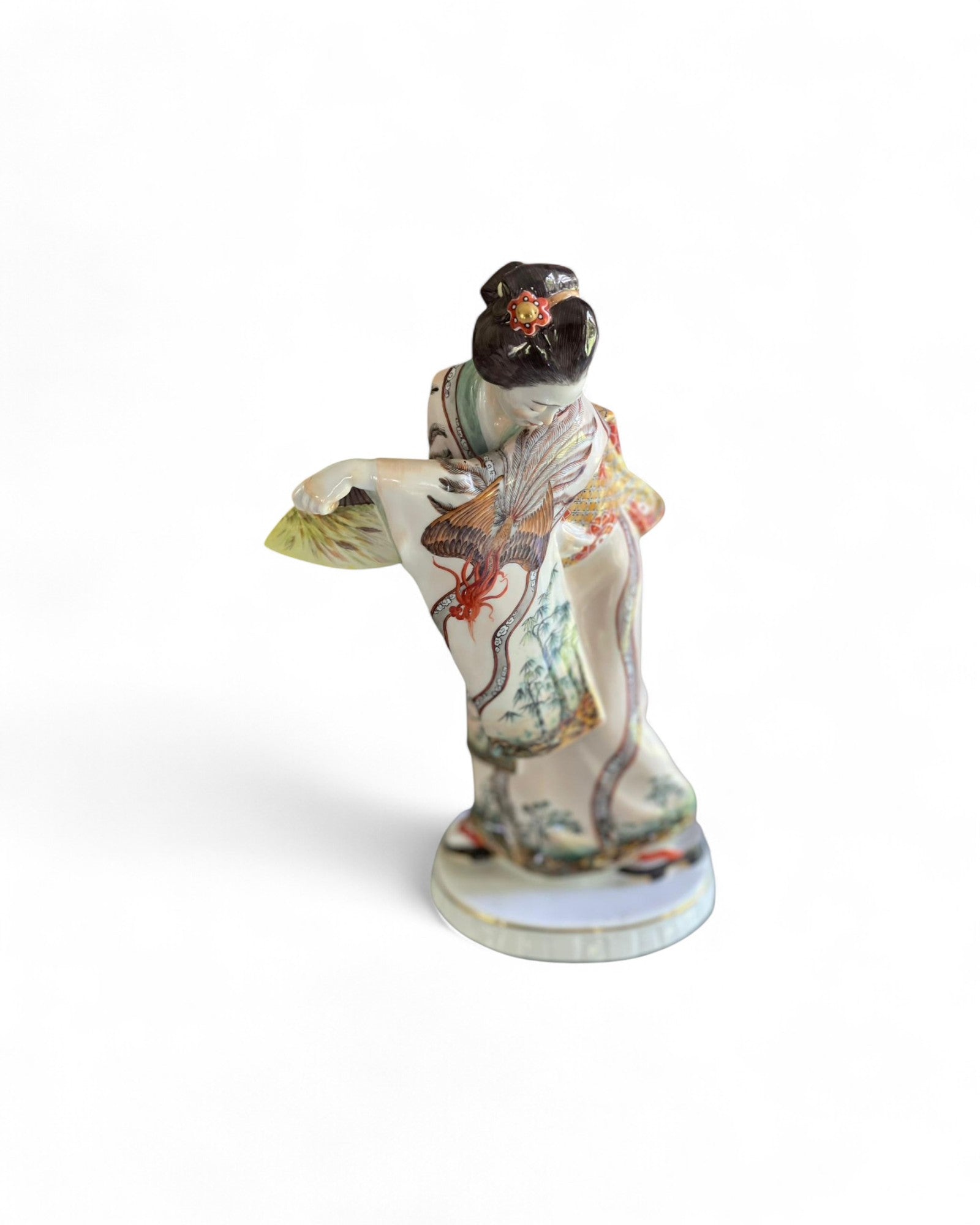 Japanese Woman with Fan – Alfred Otto König with Makers Mark