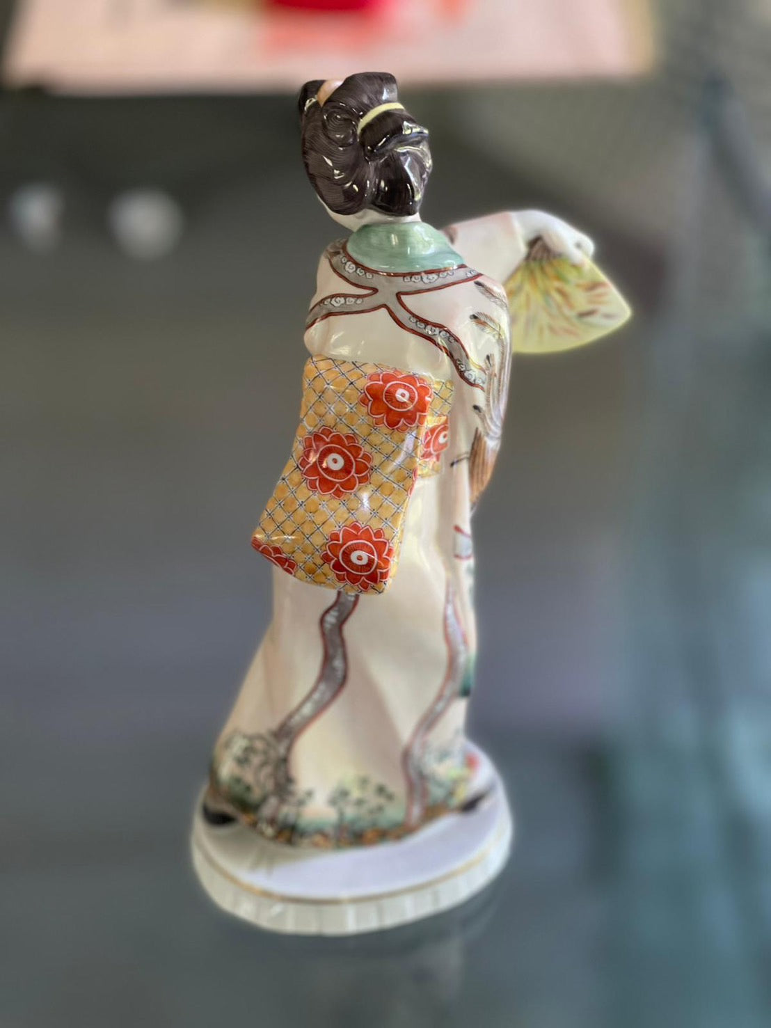 Japanese Woman with Fan – Alfred Otto König with Makers Mark