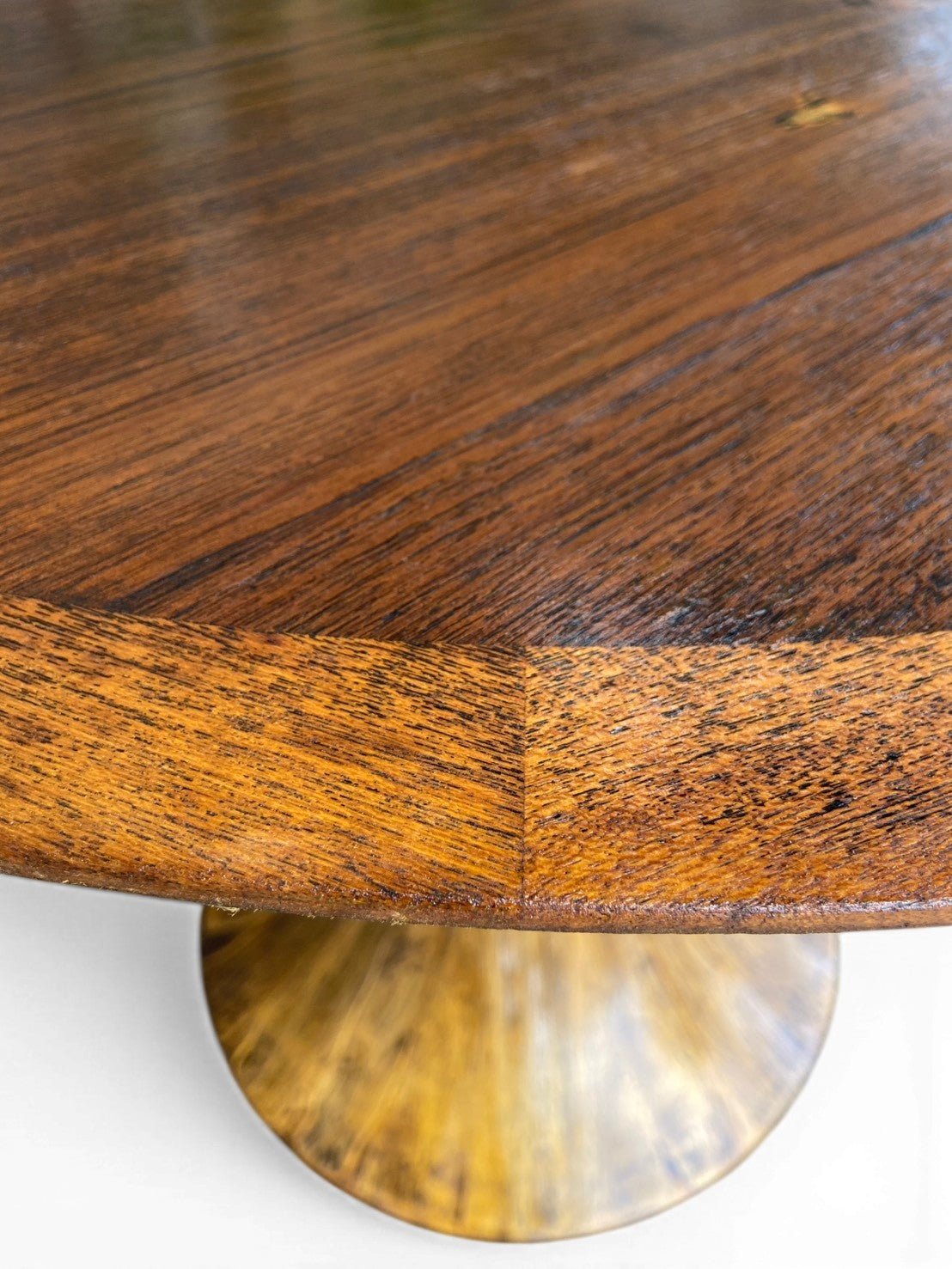 Oneida Solid Wood Pedestal Dining Table - Natural Wood - Surround Living - 6