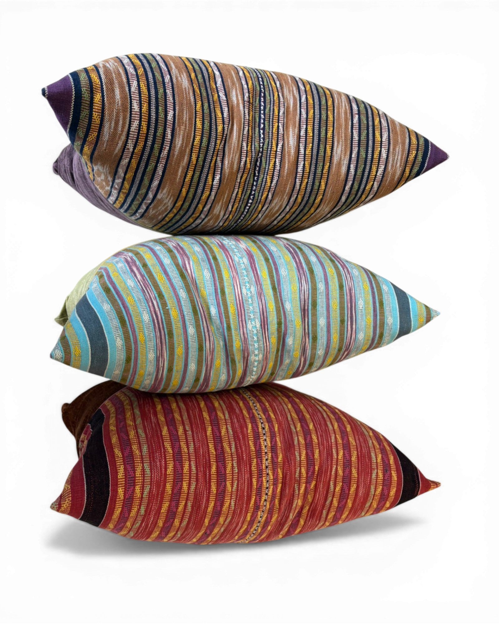 XL Terracotta Stripe Velvet Panel Cushion - Surround Living - 5