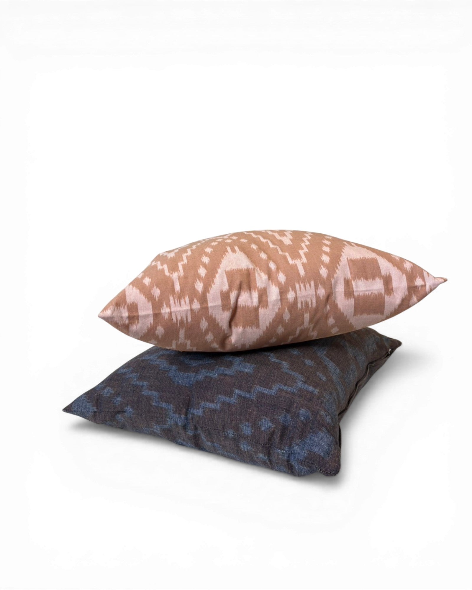 Ikat Cushion - Pale Pink and Dark Apricot - Surround Living - 2