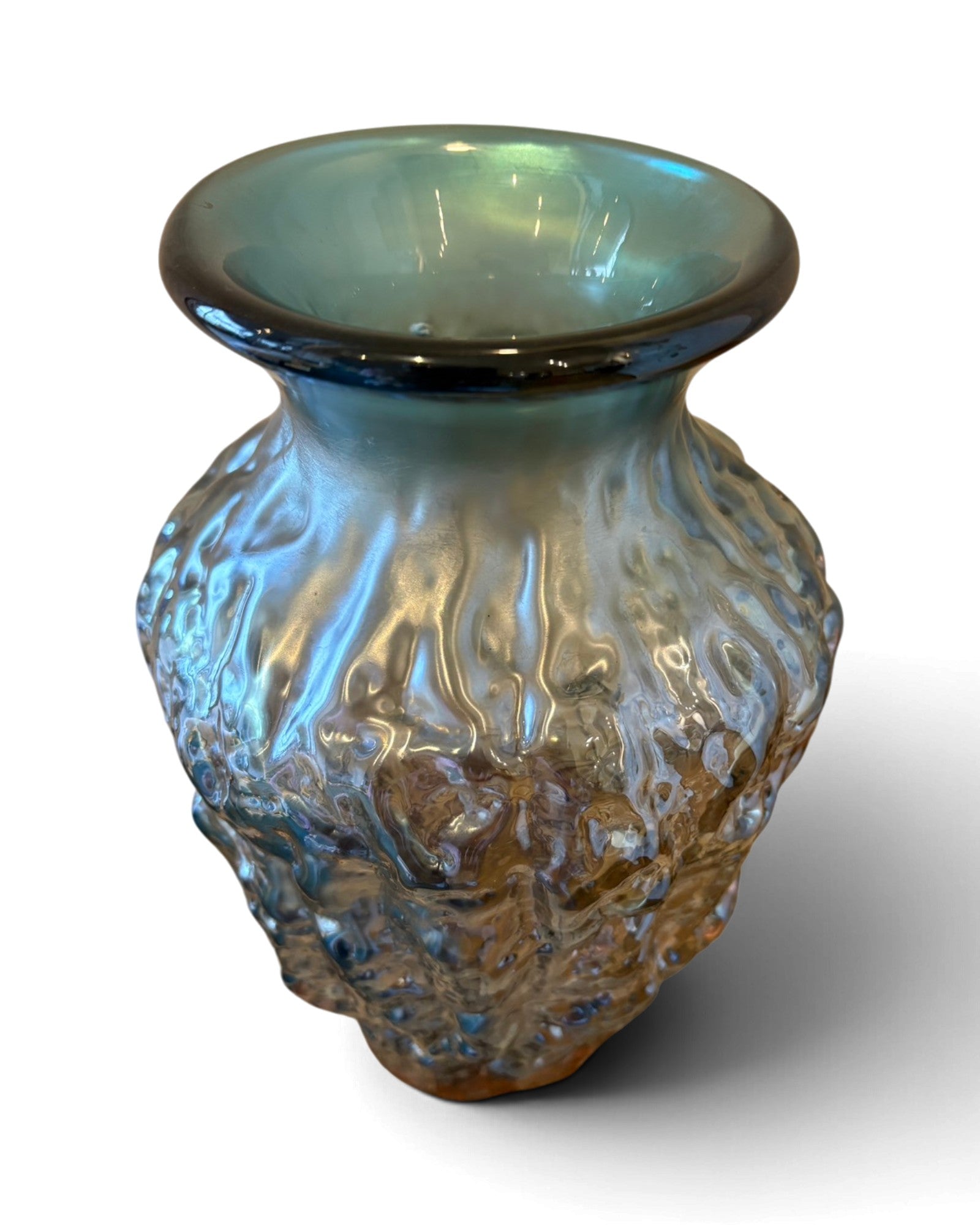 Vintage Textured Art Glass Vase - Surround Living - 6