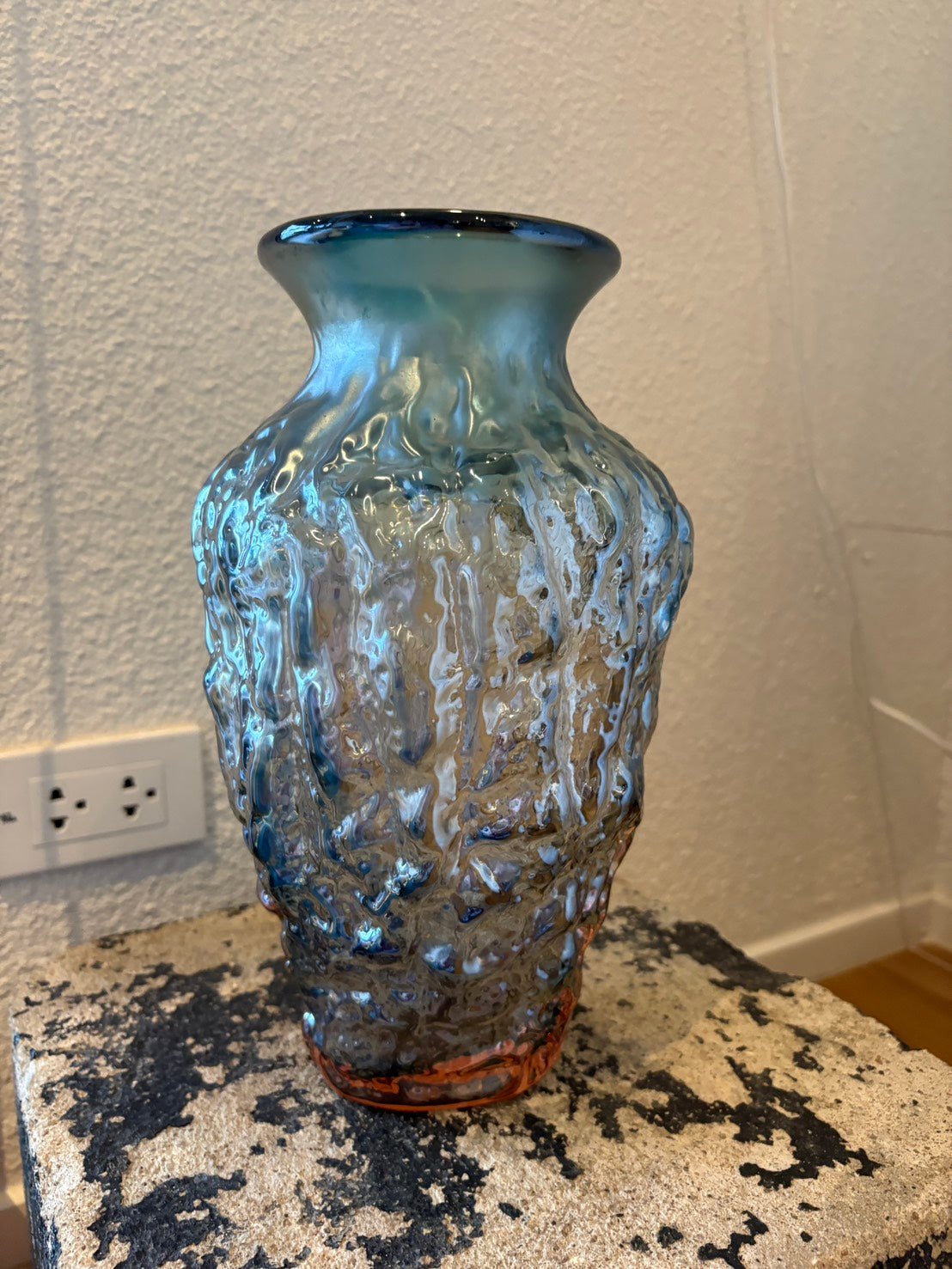 Vintage Textured Art Glass Vase - Surround Living - 10