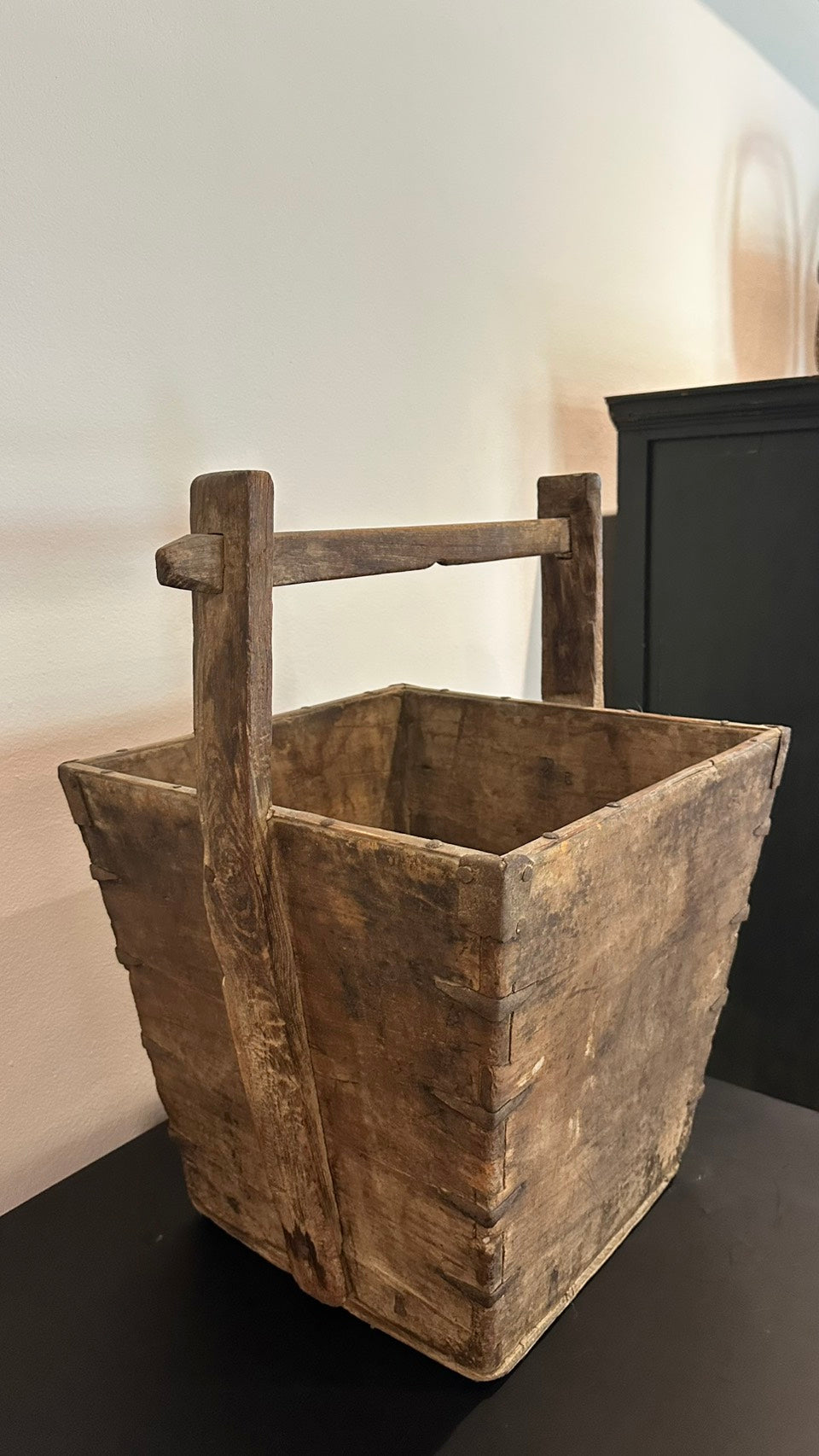 Antique Wooden Carrying Bucket