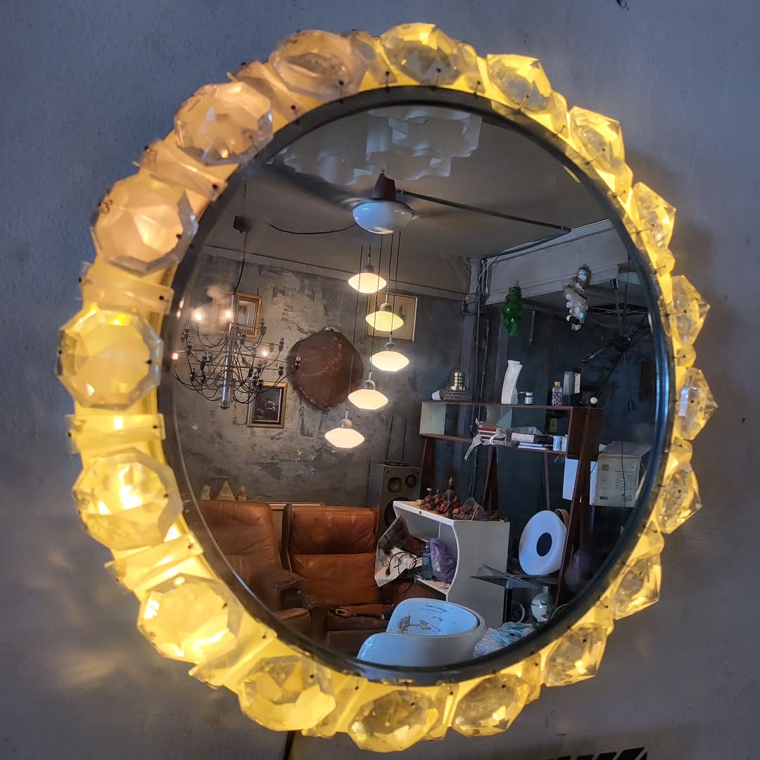 Vintage Bakalowits Backlit Wall Mirror