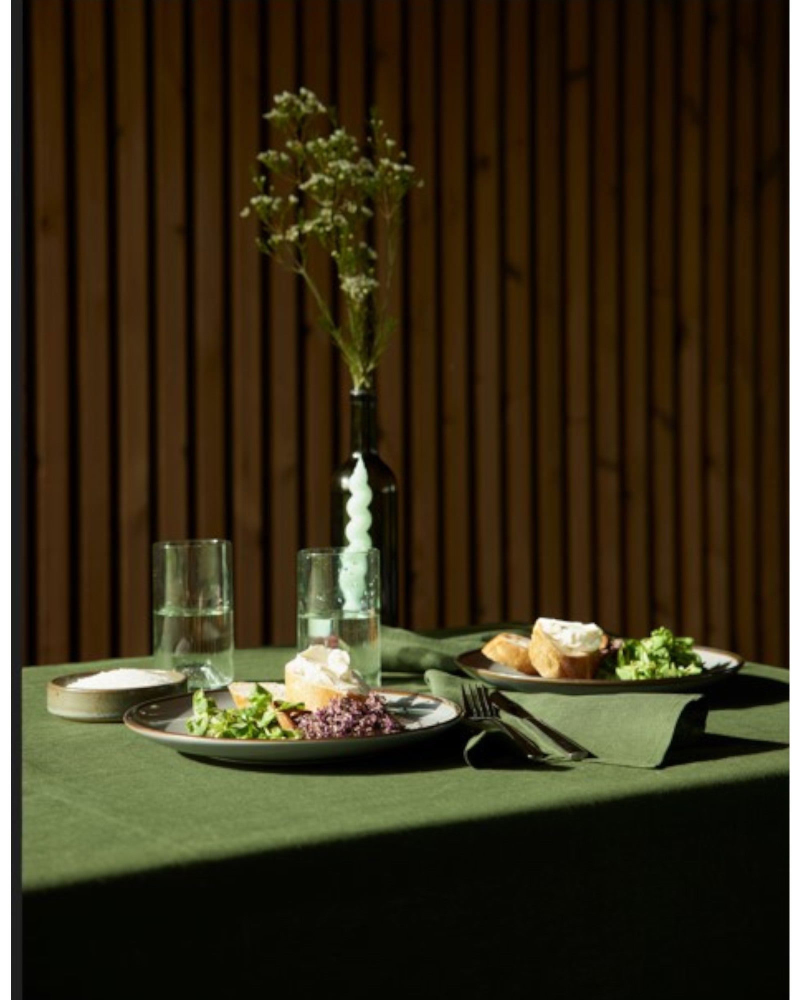 Pine Green, Classic Linen Tablecloth