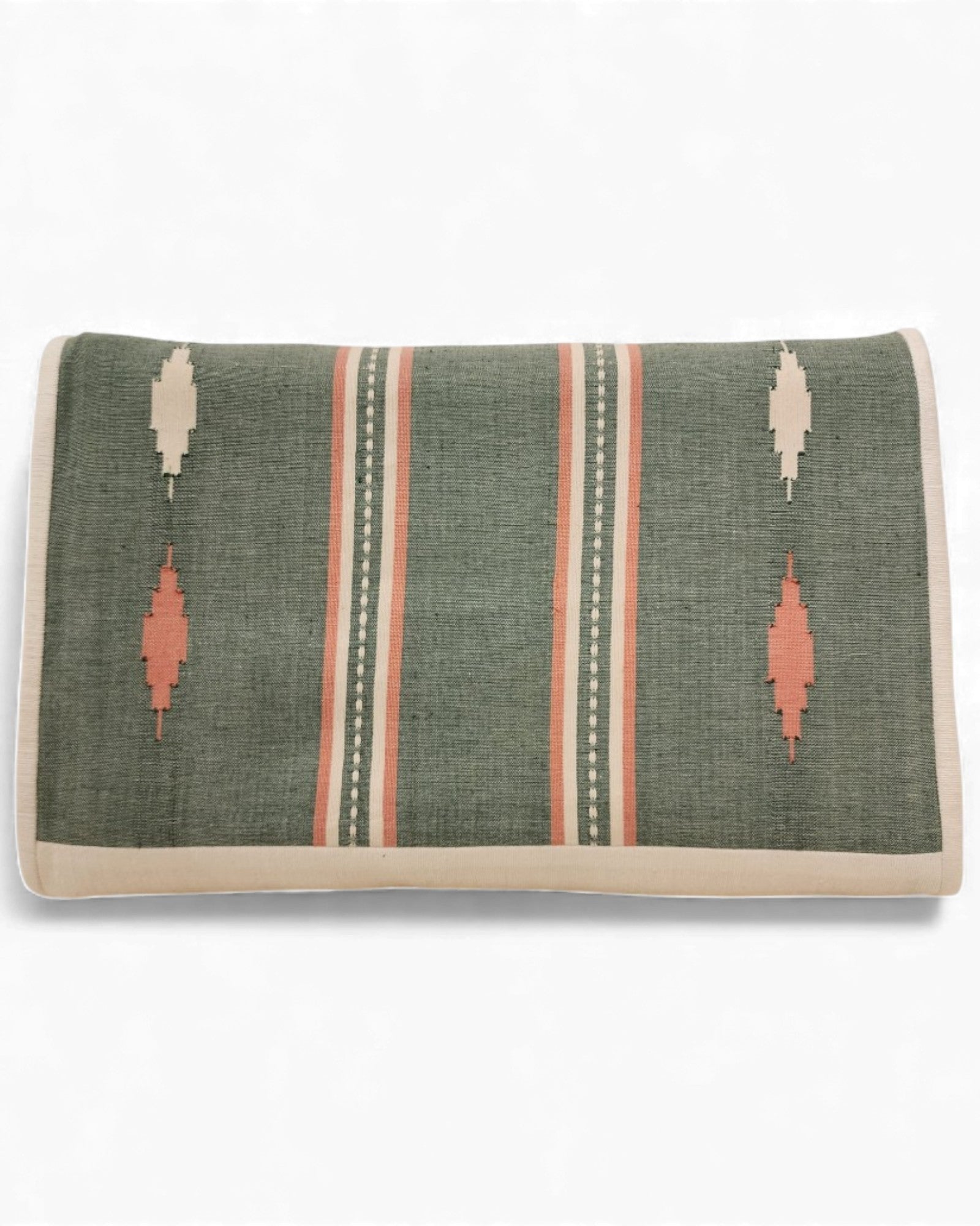 Triangular Cushion with Cotton Cover - Light Green