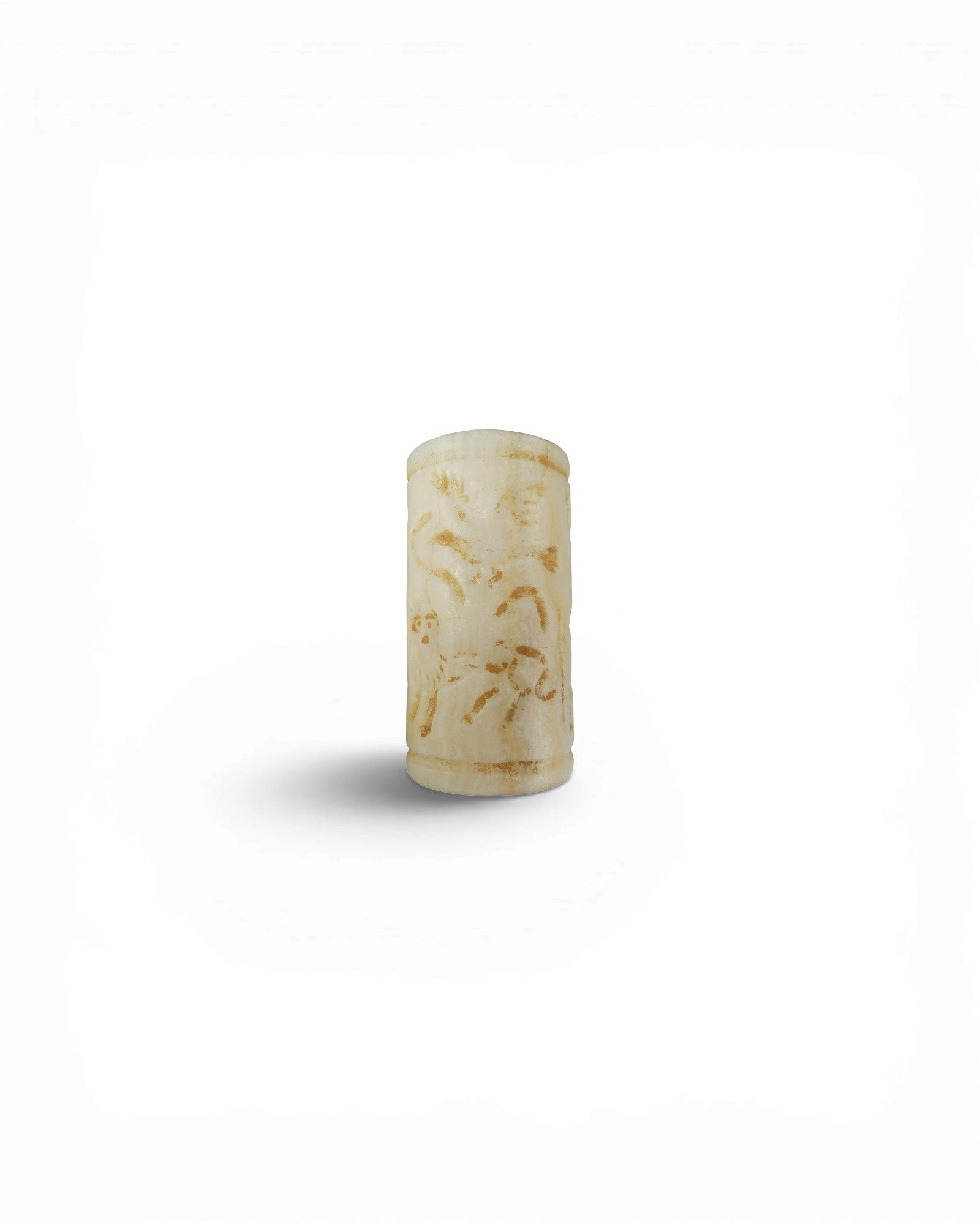 Ancient Bactrian Alabaster Cylinder Seal