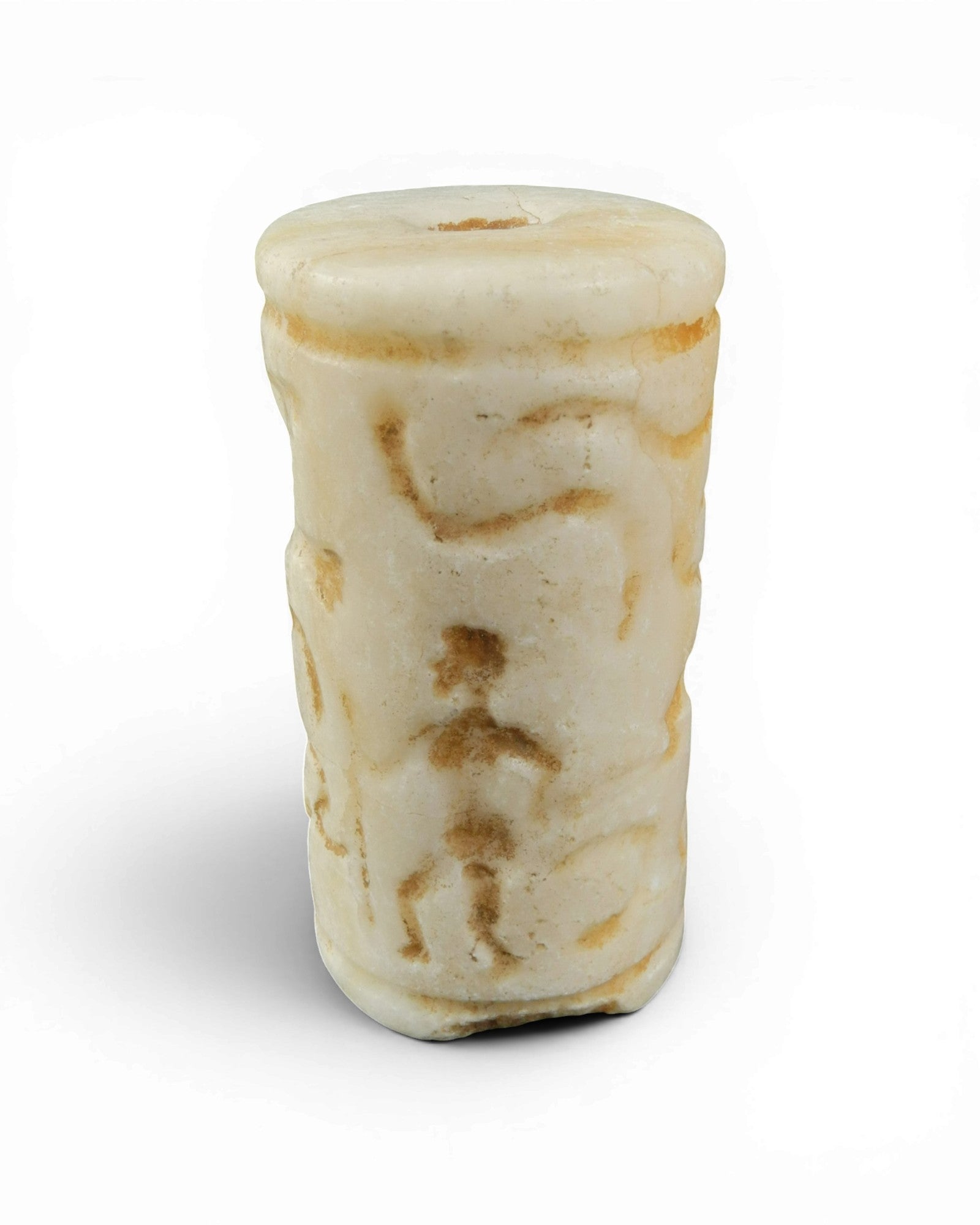 Ancient Bactrian Alabaster Cylinder Seal