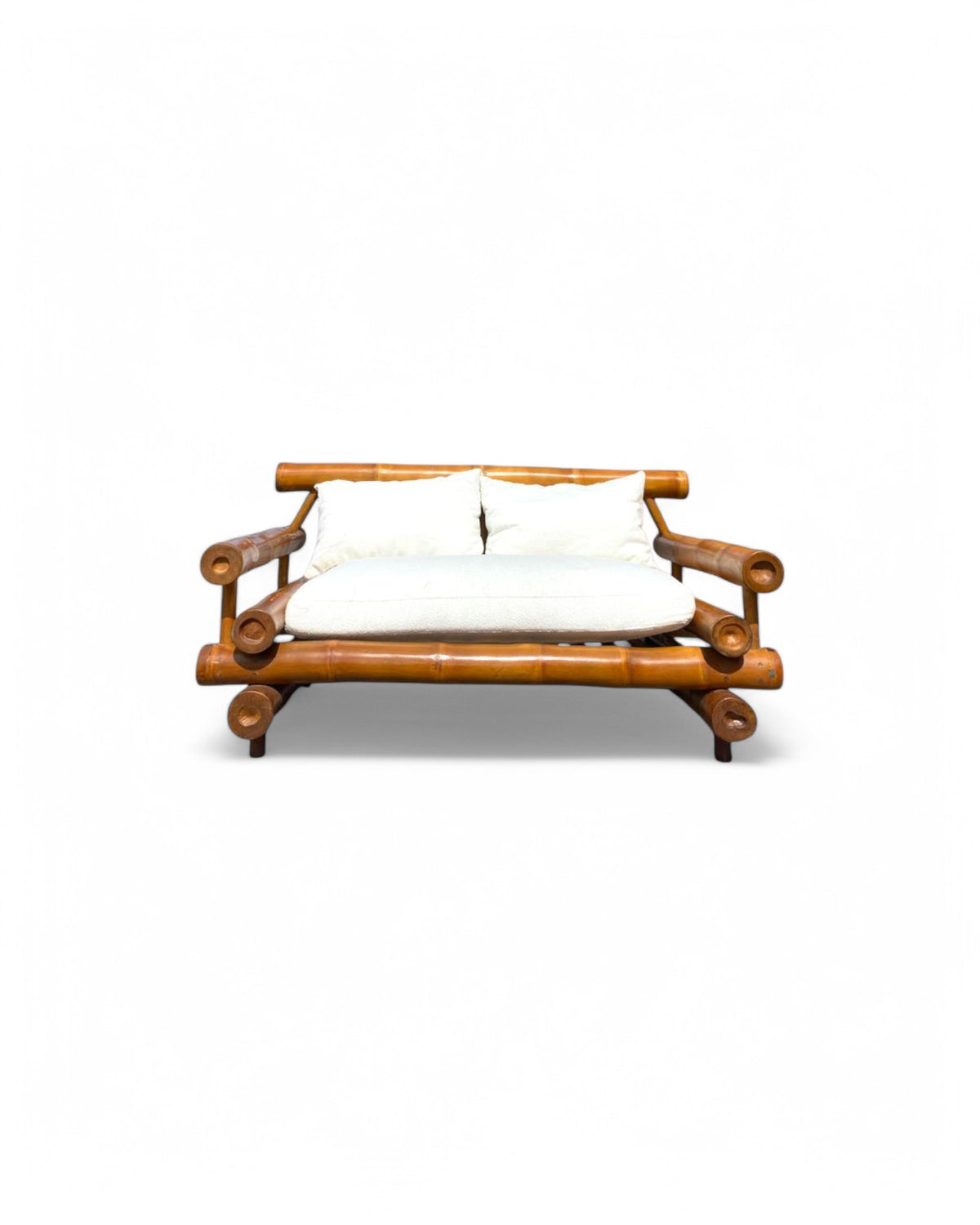 Bamboo Pipe Couch Frame - With Cushions, 2 Seater