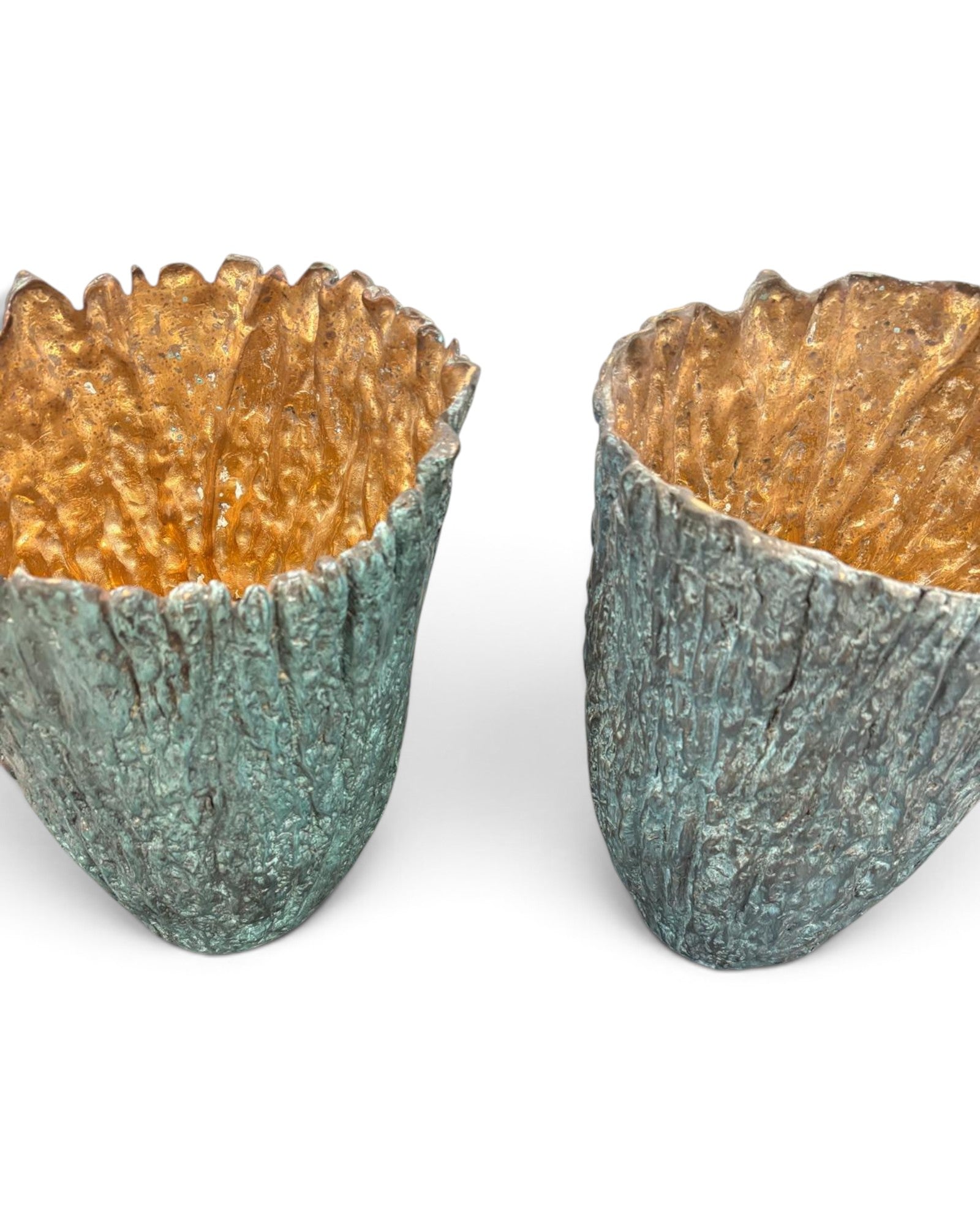 Brass Bark Vase (L)