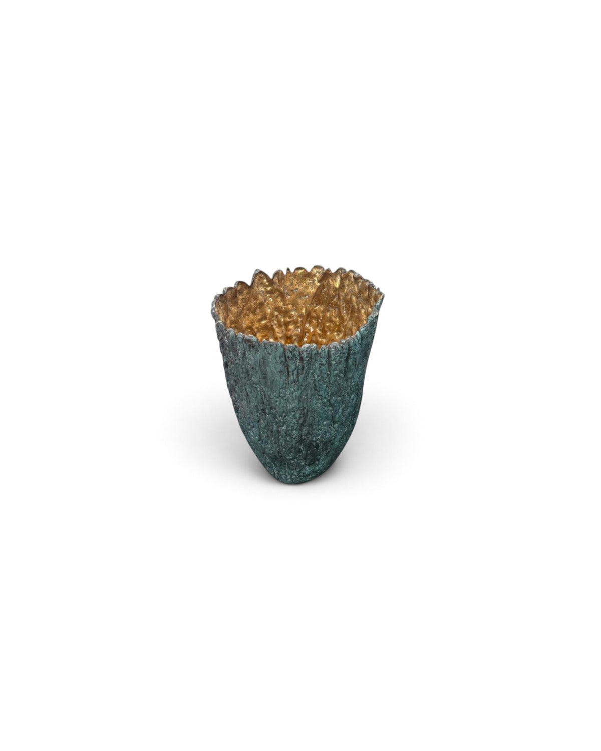 Brass Bark Vase (L)