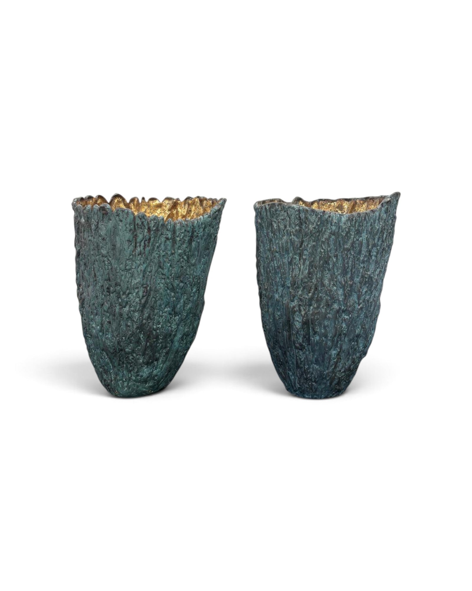 Brass Bark Vase (L)