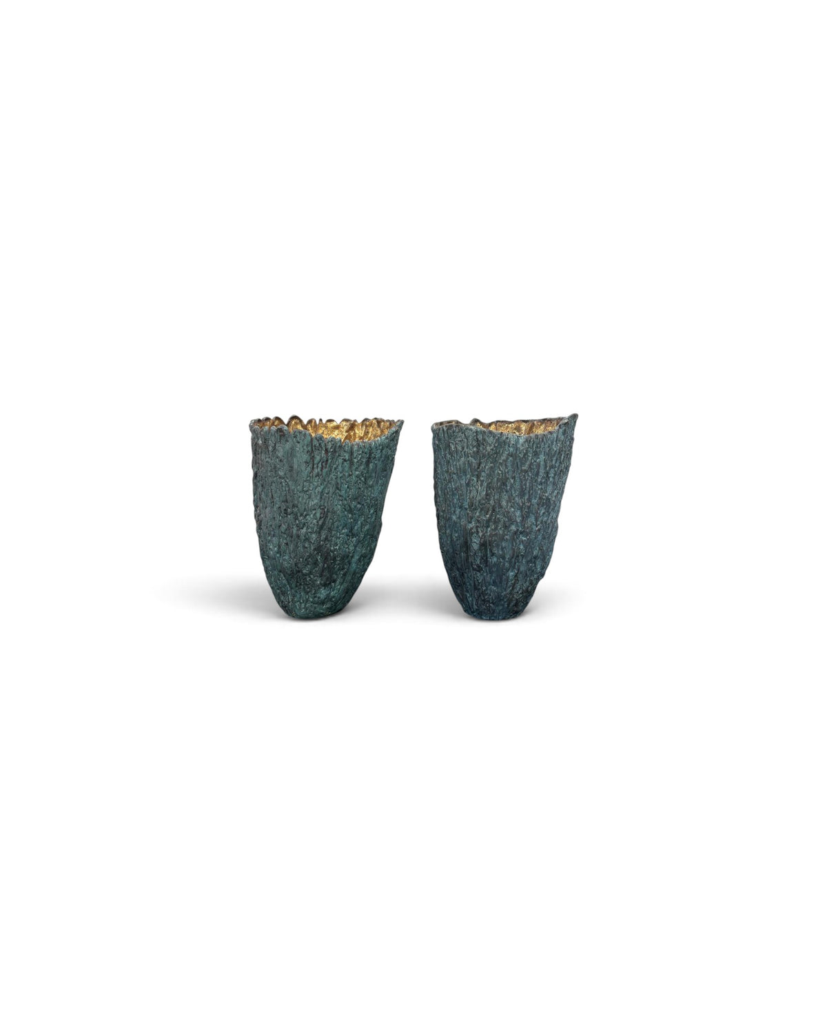 Brass Bark Vase (L)