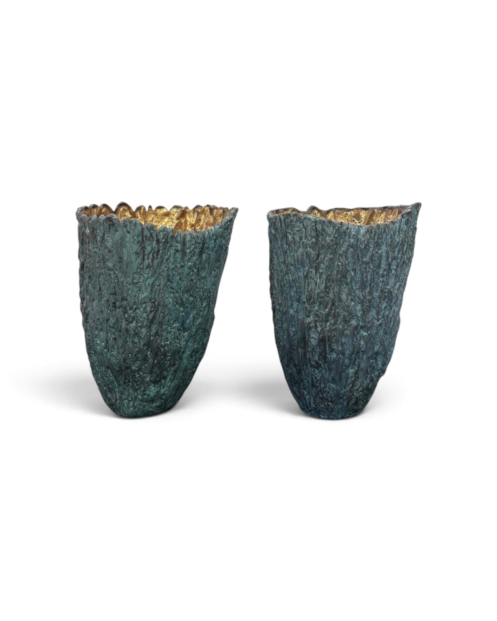 Brass Bark Vase (L)