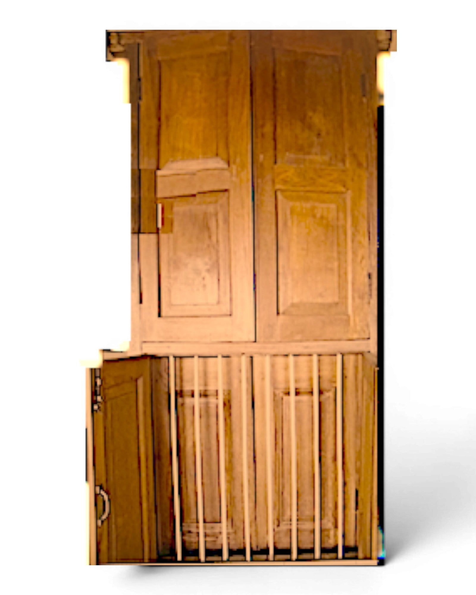 Teak - Window with Protective Lower Bars - 1930s (L)