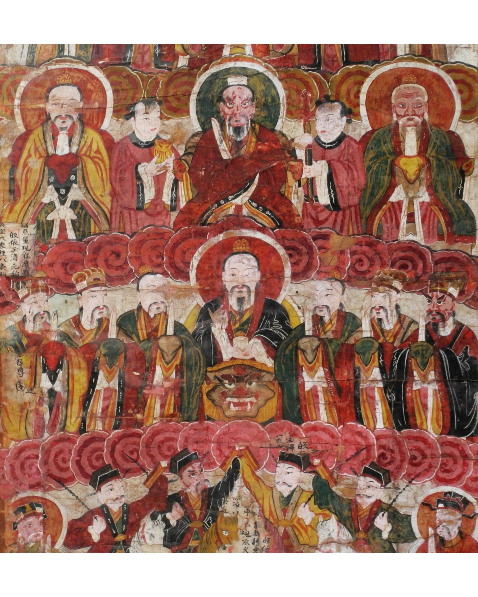 Framed Zhuang Vertical Scroll Painting of the Ancestors (89 x 177cm) - Surround Living - 5
