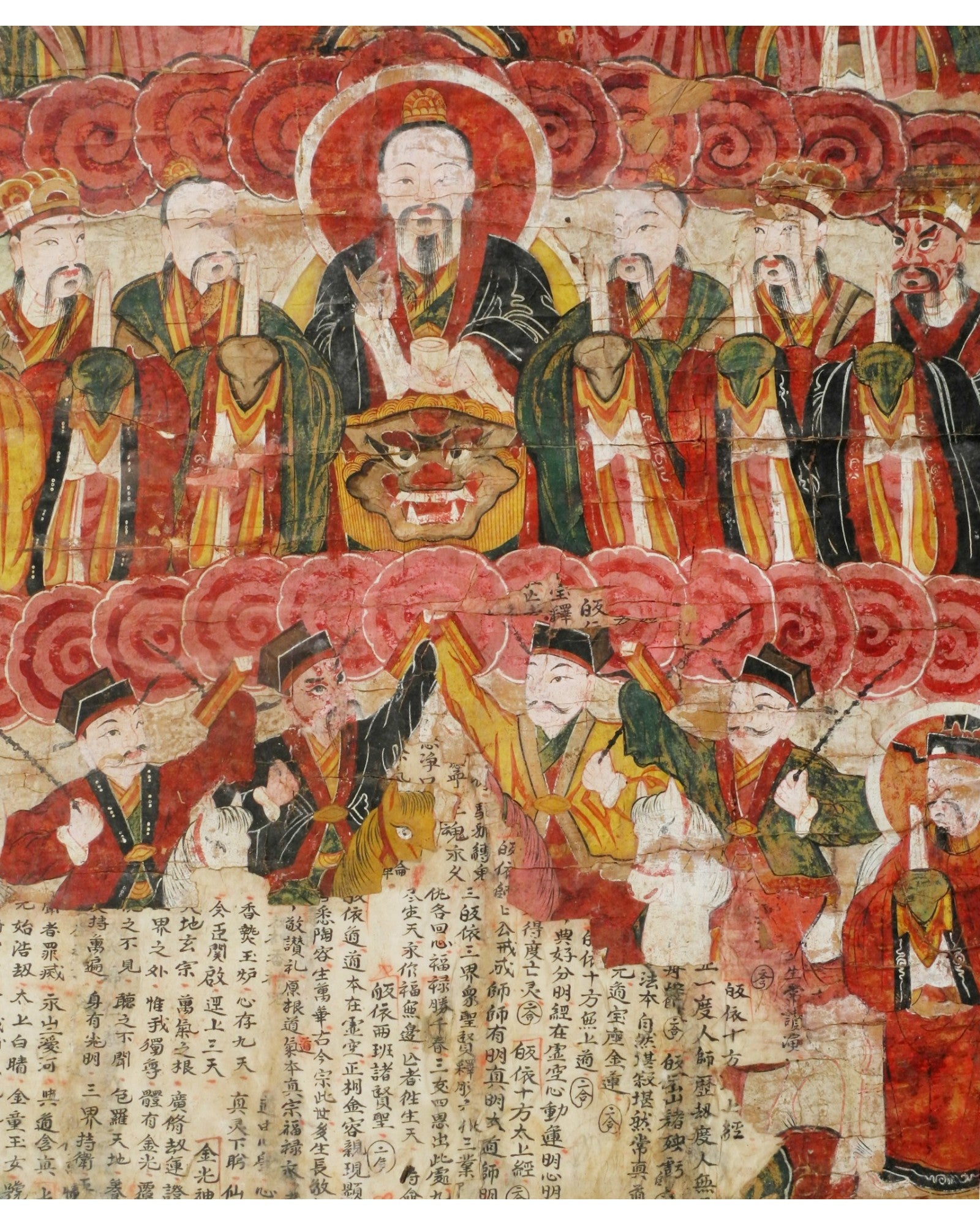 Framed Zhuang Vertical Scroll Painting of the Ancestors (89 x 177cm) - Surround Living - 6